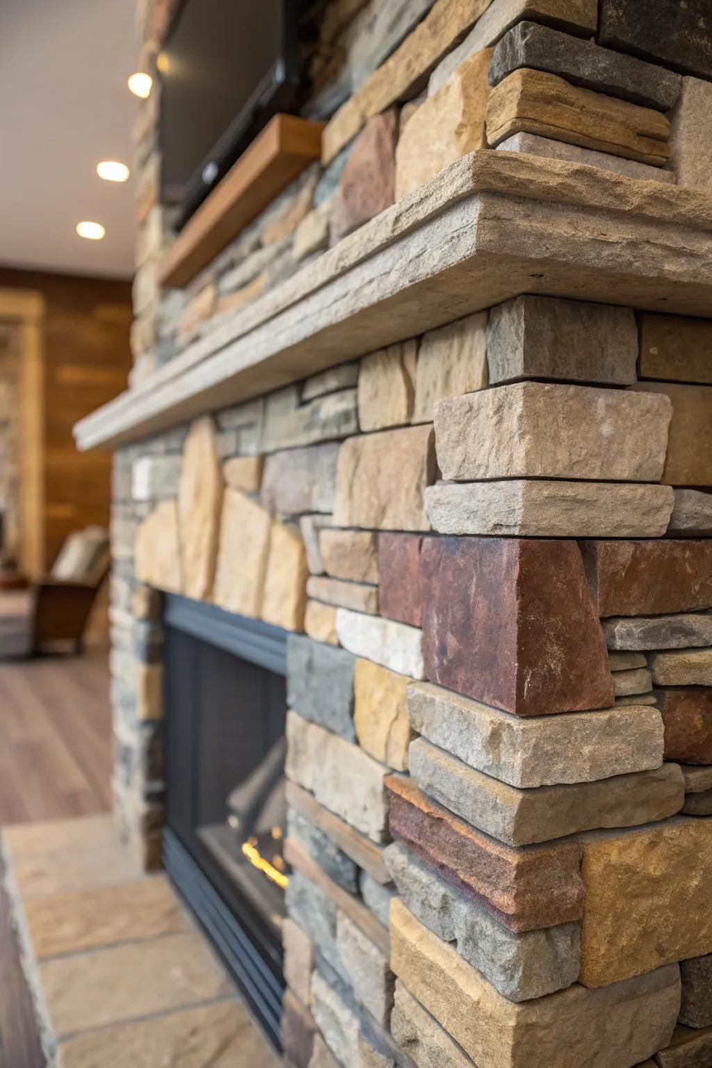 A playful mix of stone patterns for a unique touch.