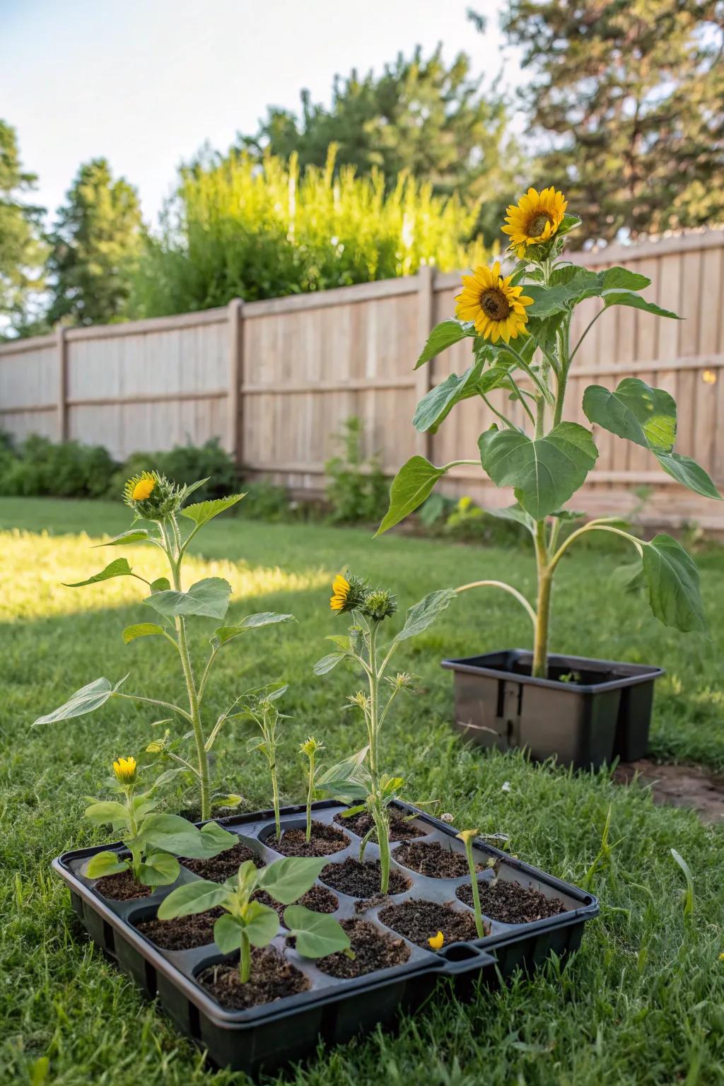 Sunflower garden grow kit bringing nature to life.