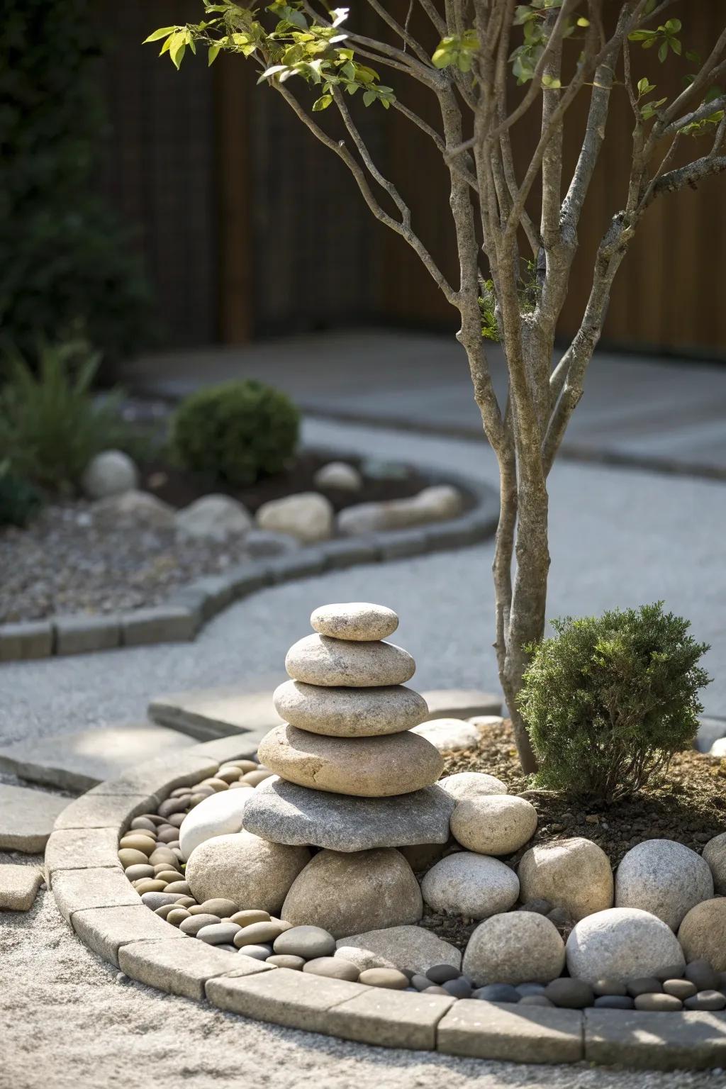 Elevate your garden with the timeless elegance of tiered stone layers, bringing depth and charm to any outdoor space.