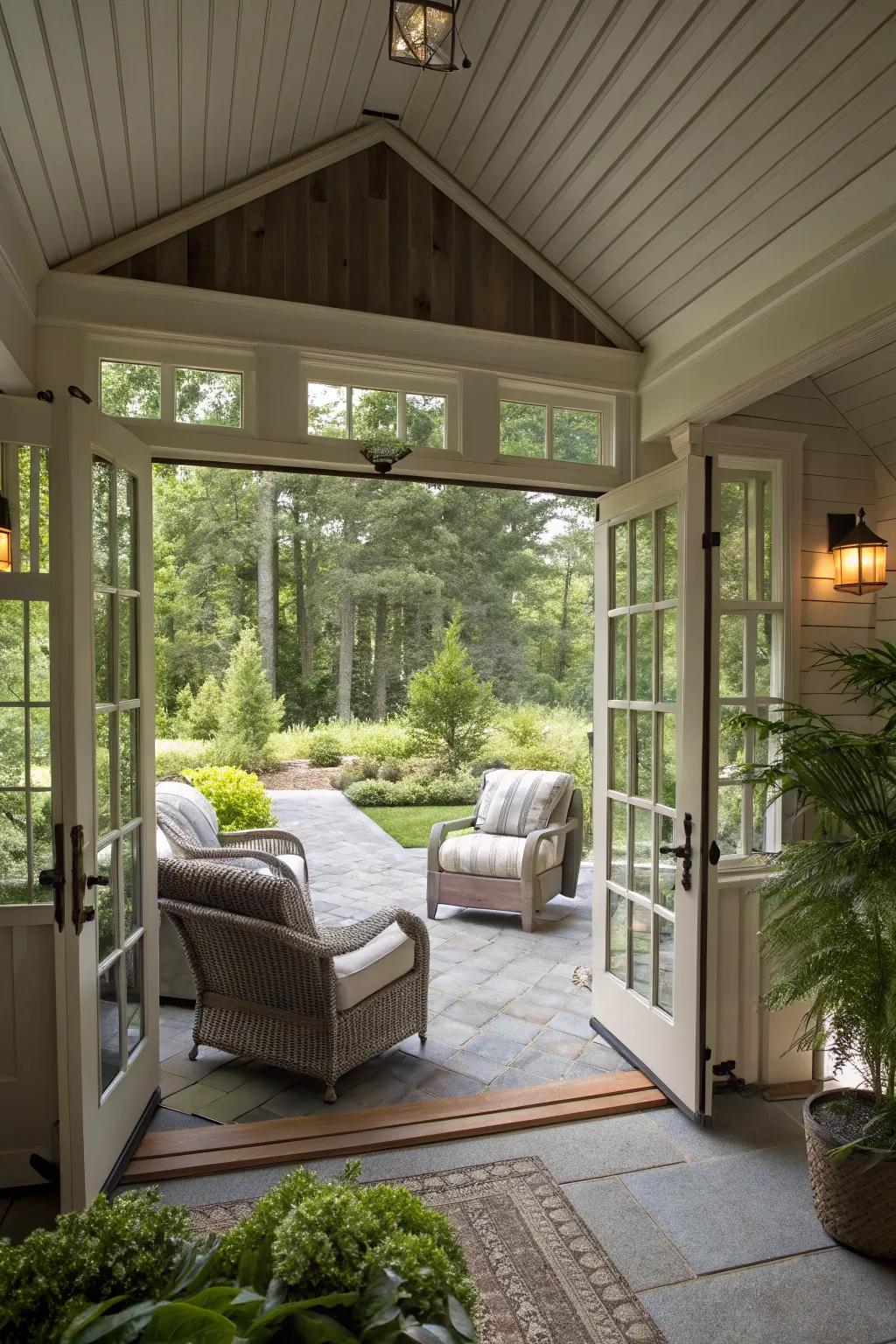 Achieve harmony with a seamless interior-exterior blend.