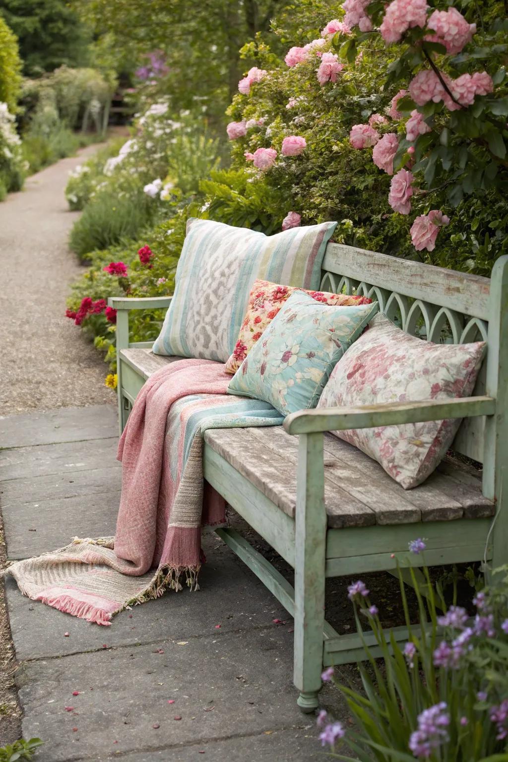 Make your garden inviting with cozy seating arrangements.