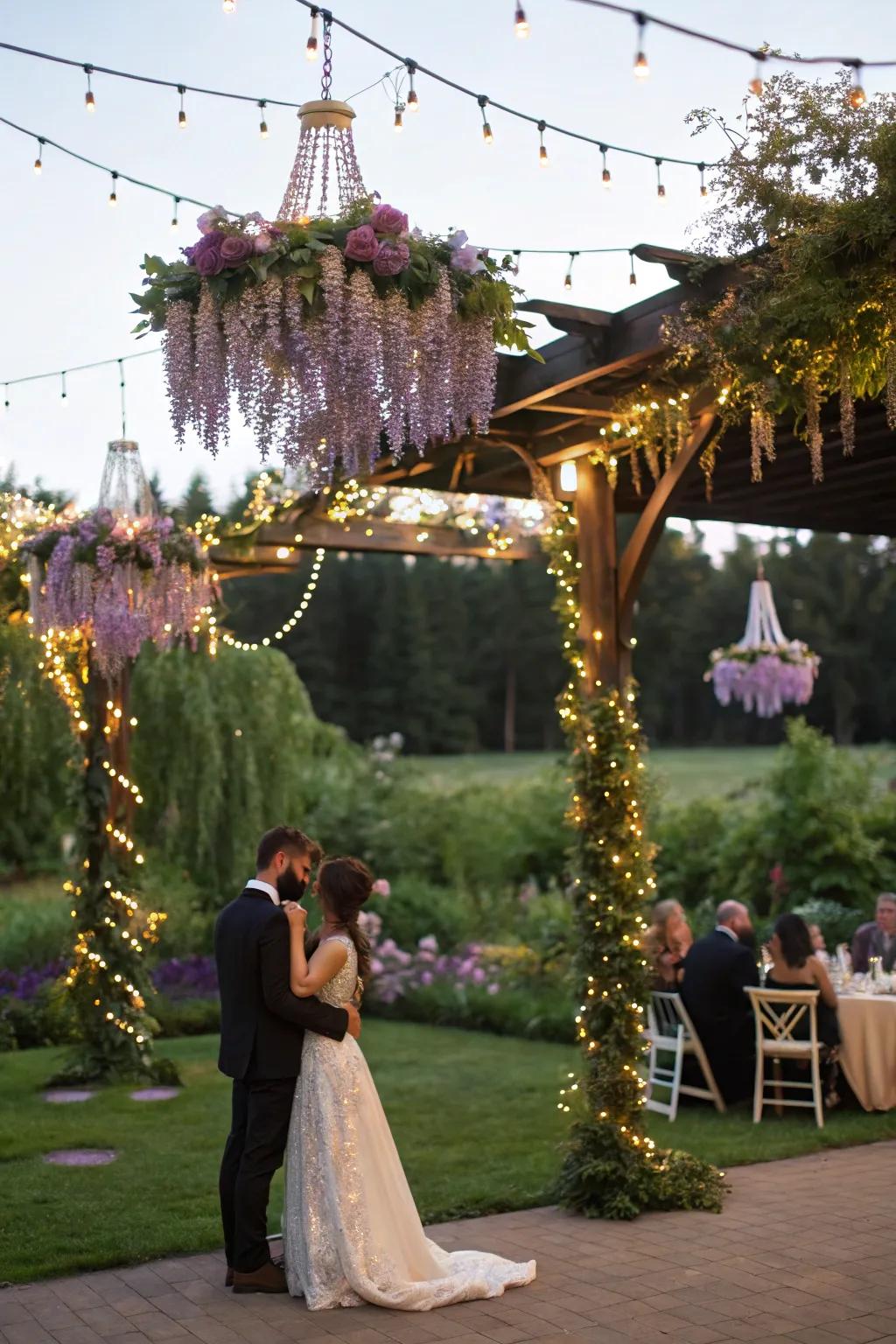 Magical external bloom candelabras showcasing cascades of petals