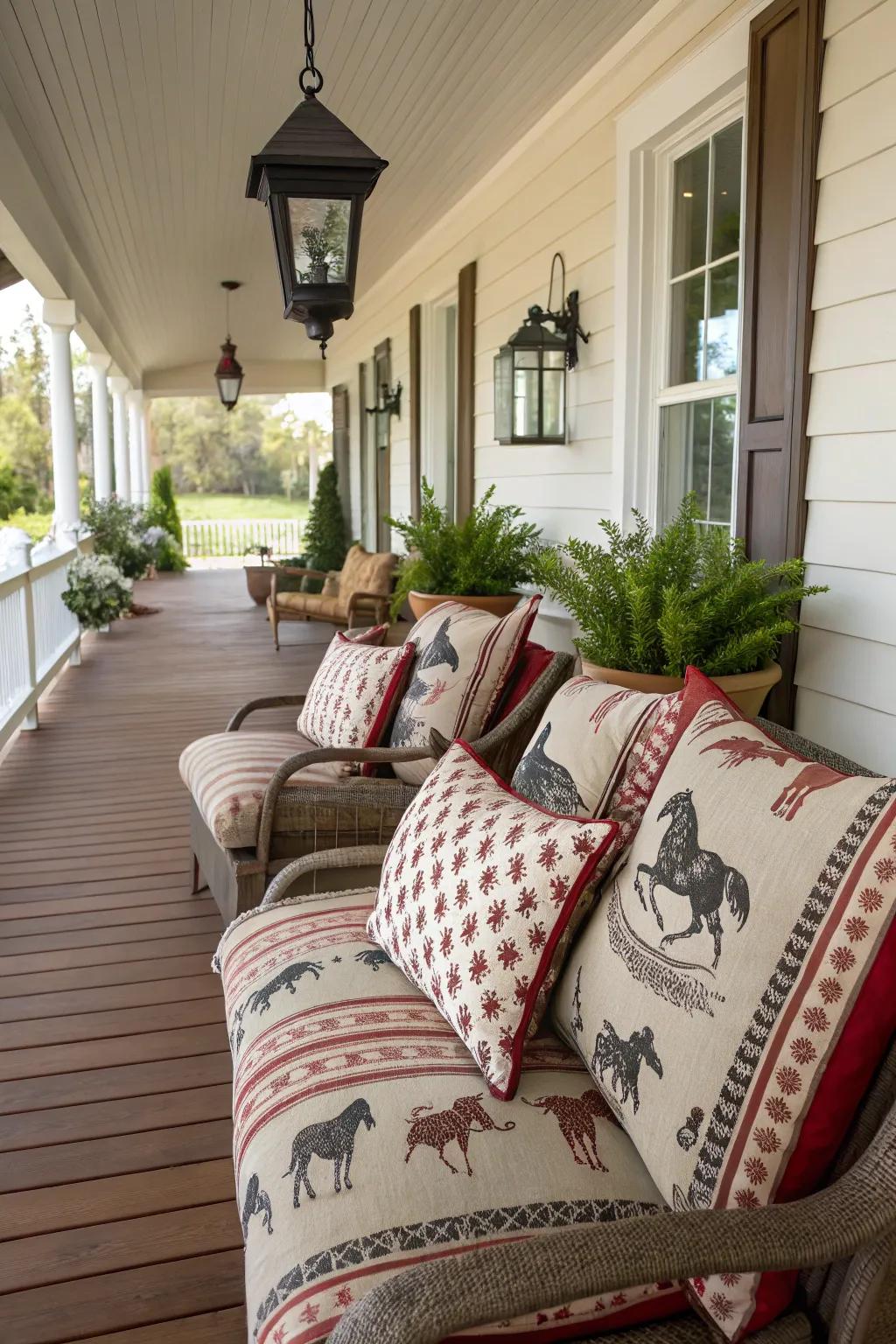 Western-themed cushions for a stylish update.
