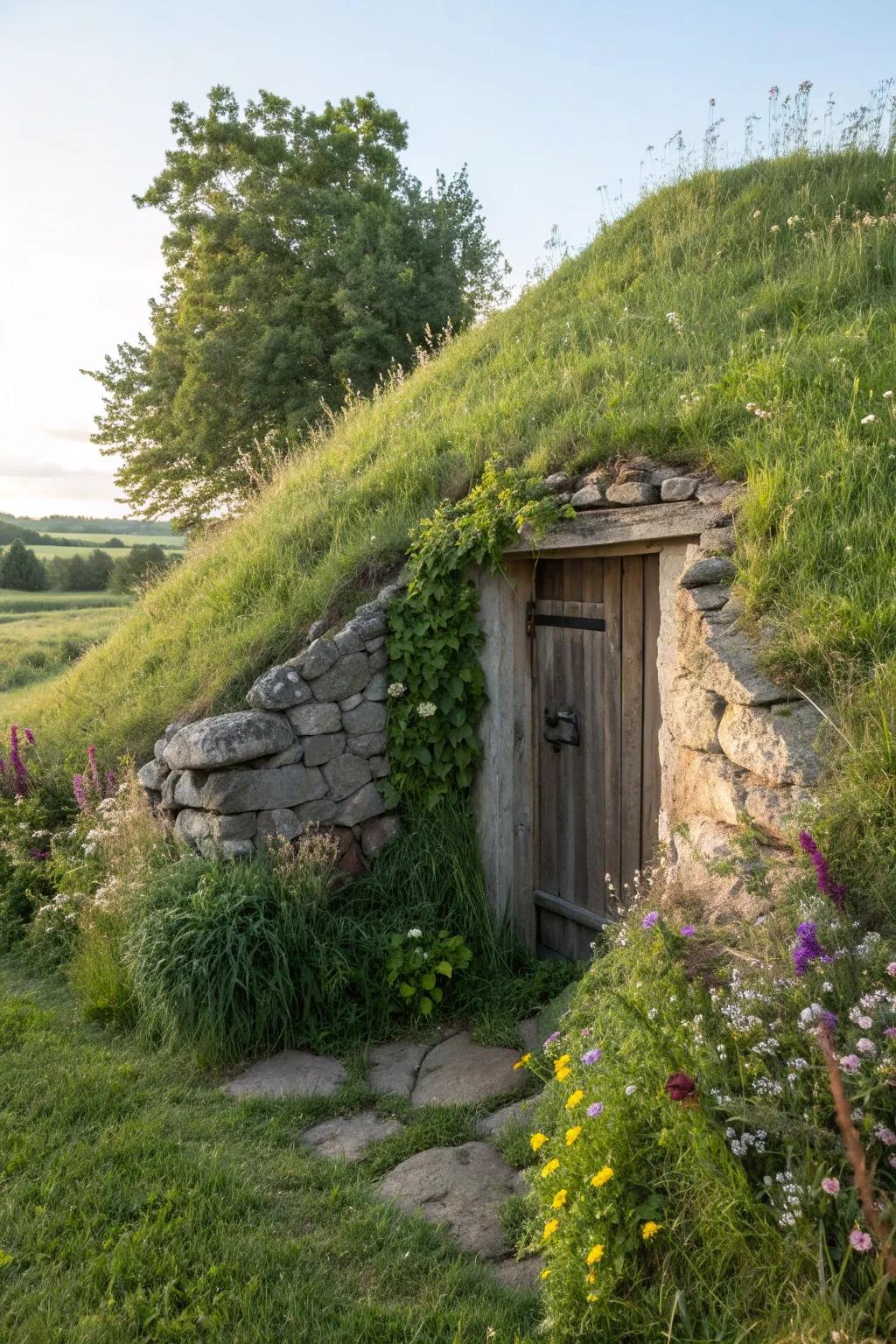 Nature’s Secret: A Root Cellar Disguised as a Hillside Haven