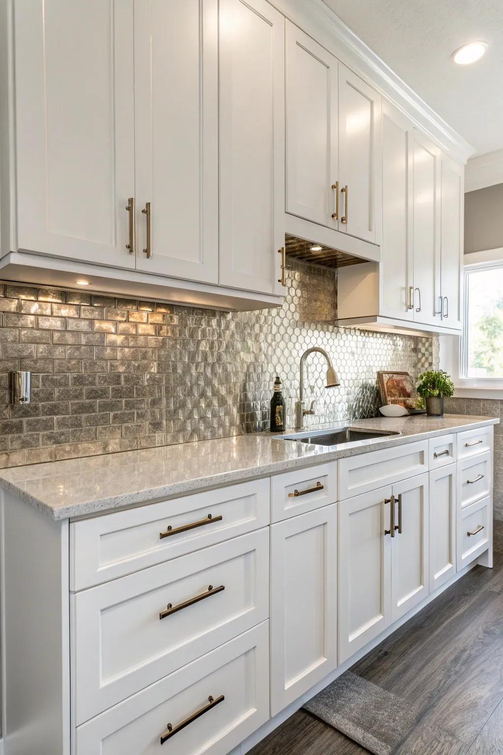 Metal coatings provide radiance and sophistication.