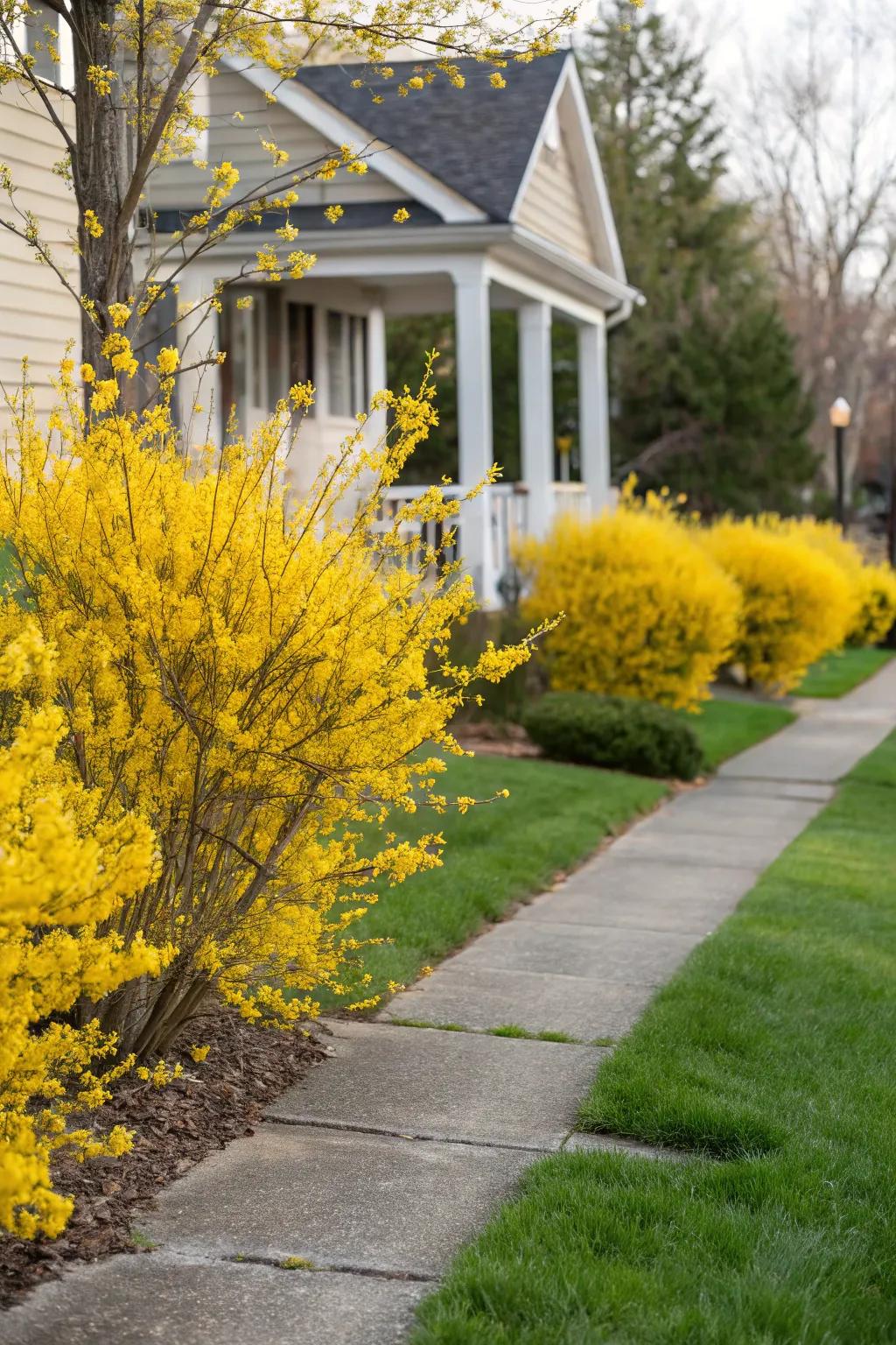 Forsythia brings a burst of sunshine in spring.
