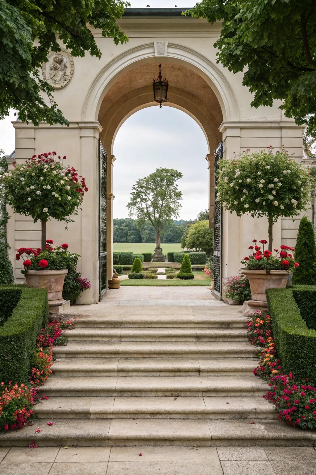 A grand entrance welcomes you home.