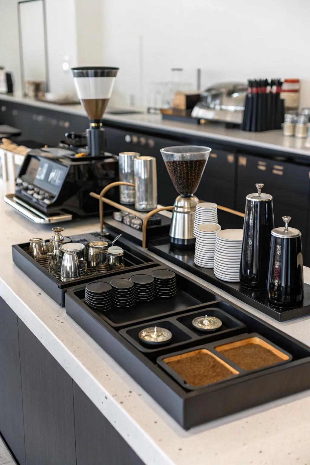 Refined arrangement through stylish salvers