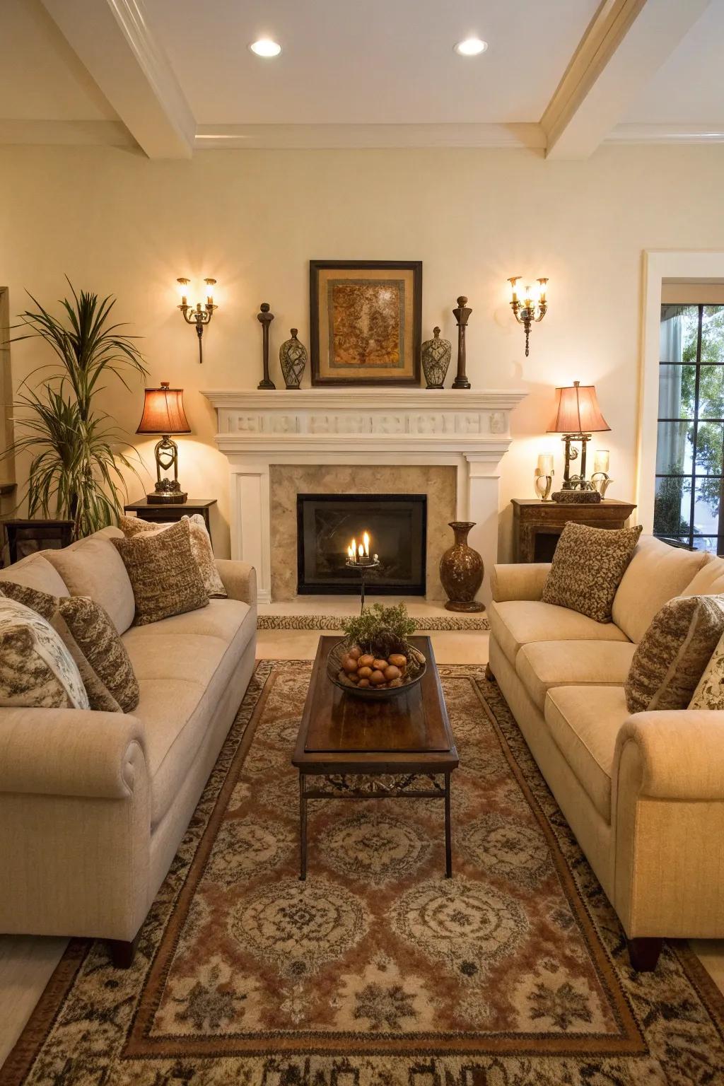 Symmetrical design enhances harmony and balance.