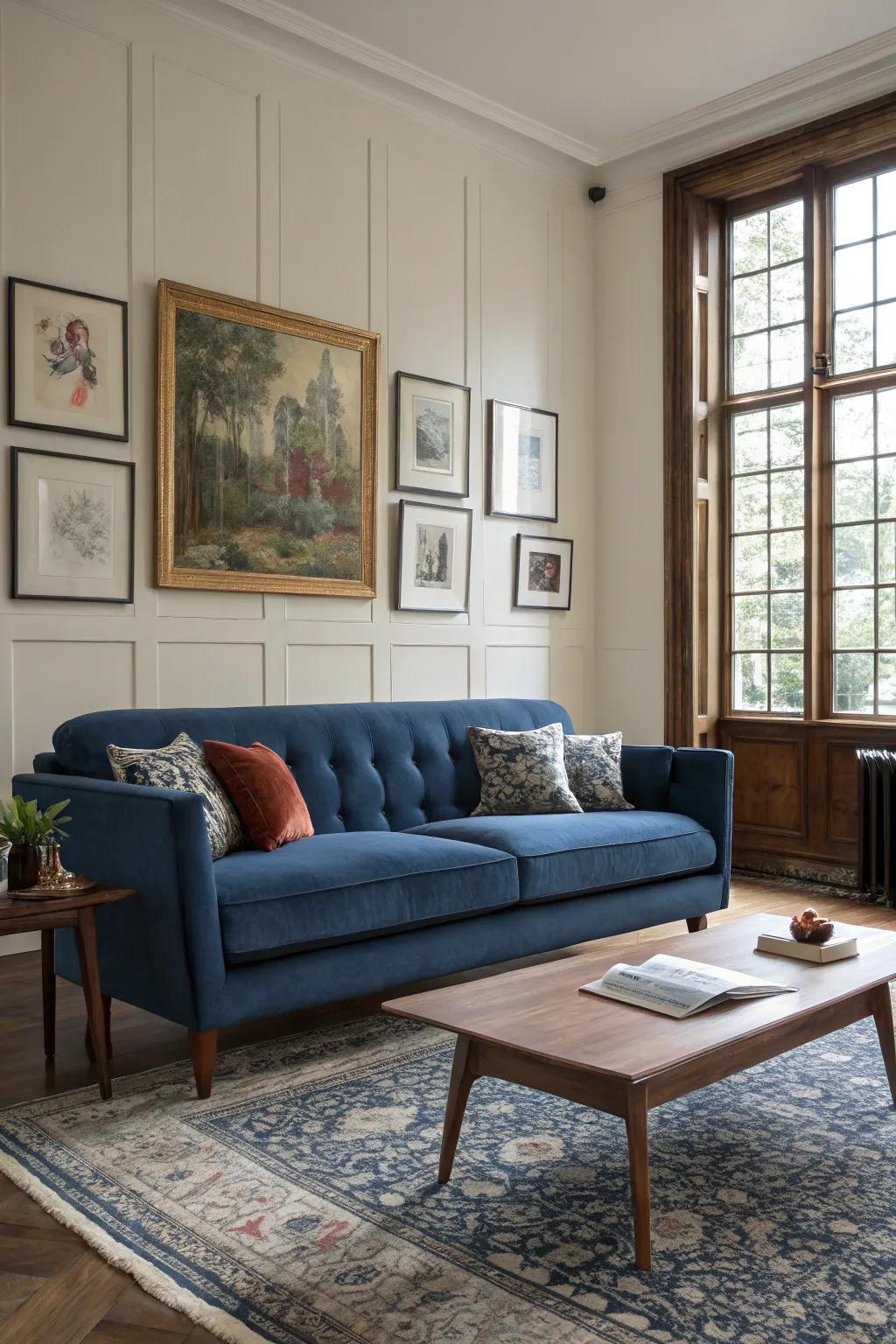 Blending modern and classic styles creates a harmonious living space.