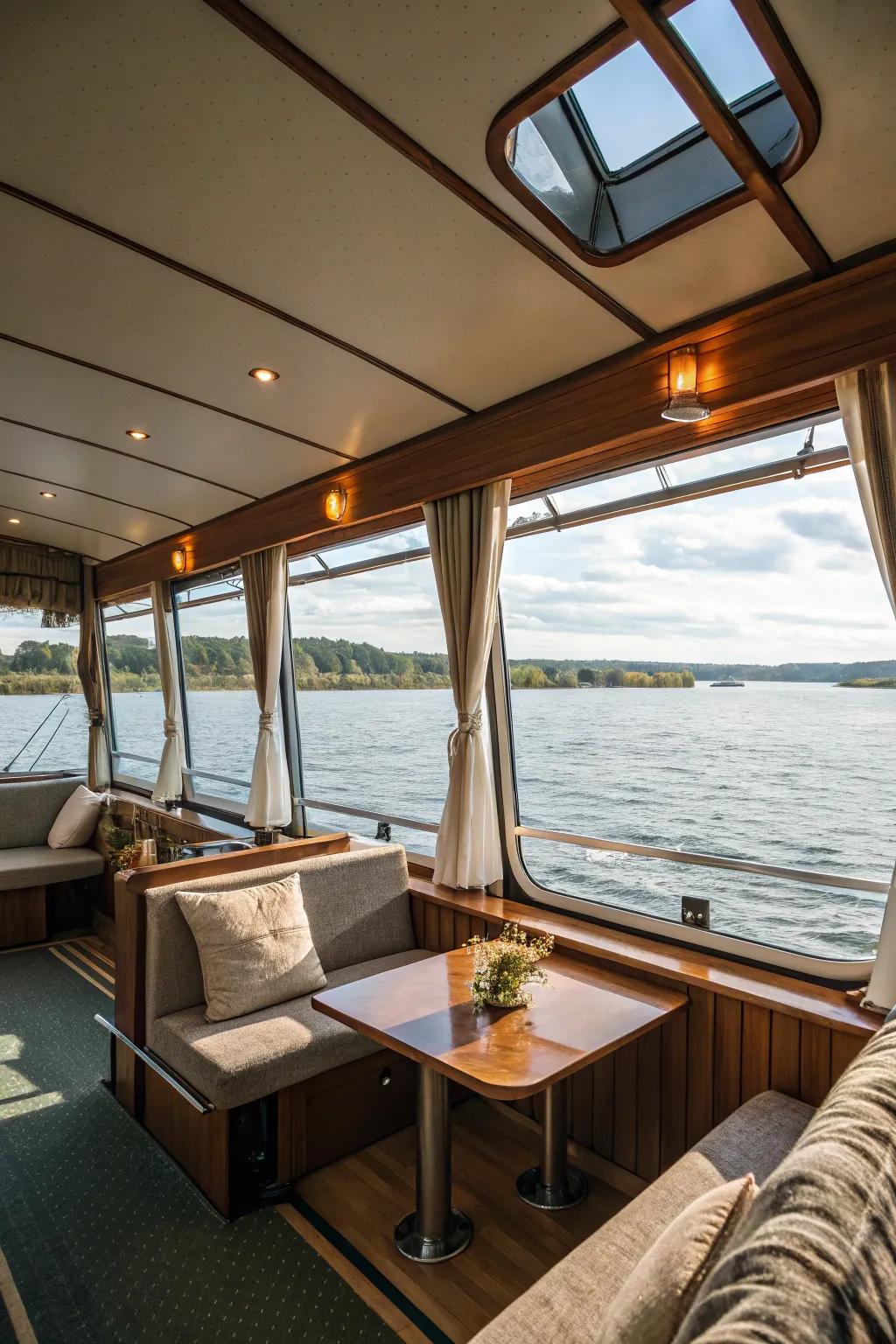 Windows that bring in sunlight and offer stunning views.