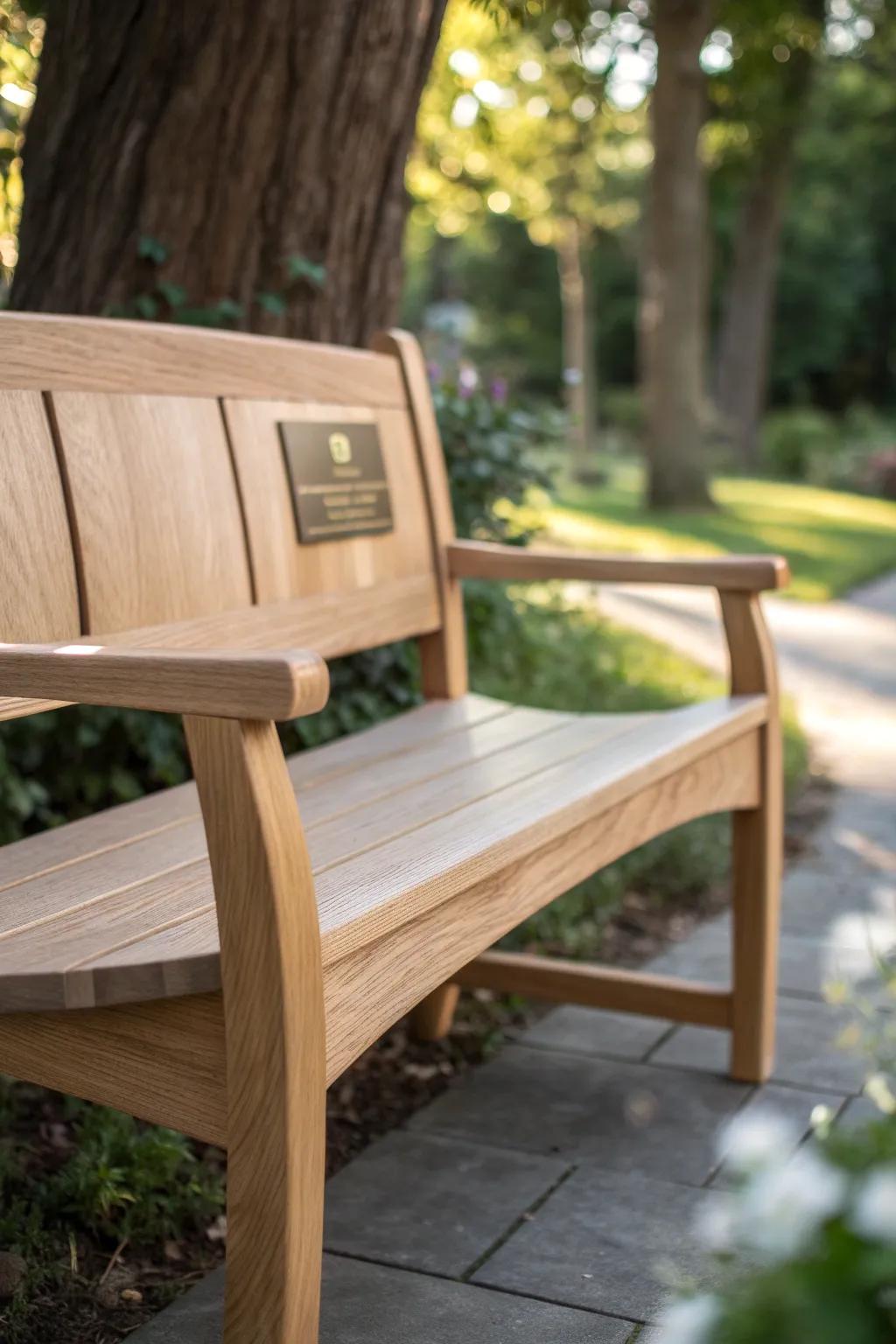 Embrace community and individuality with a beautifully personalized buddy bench, where each plaque tells a unique story.