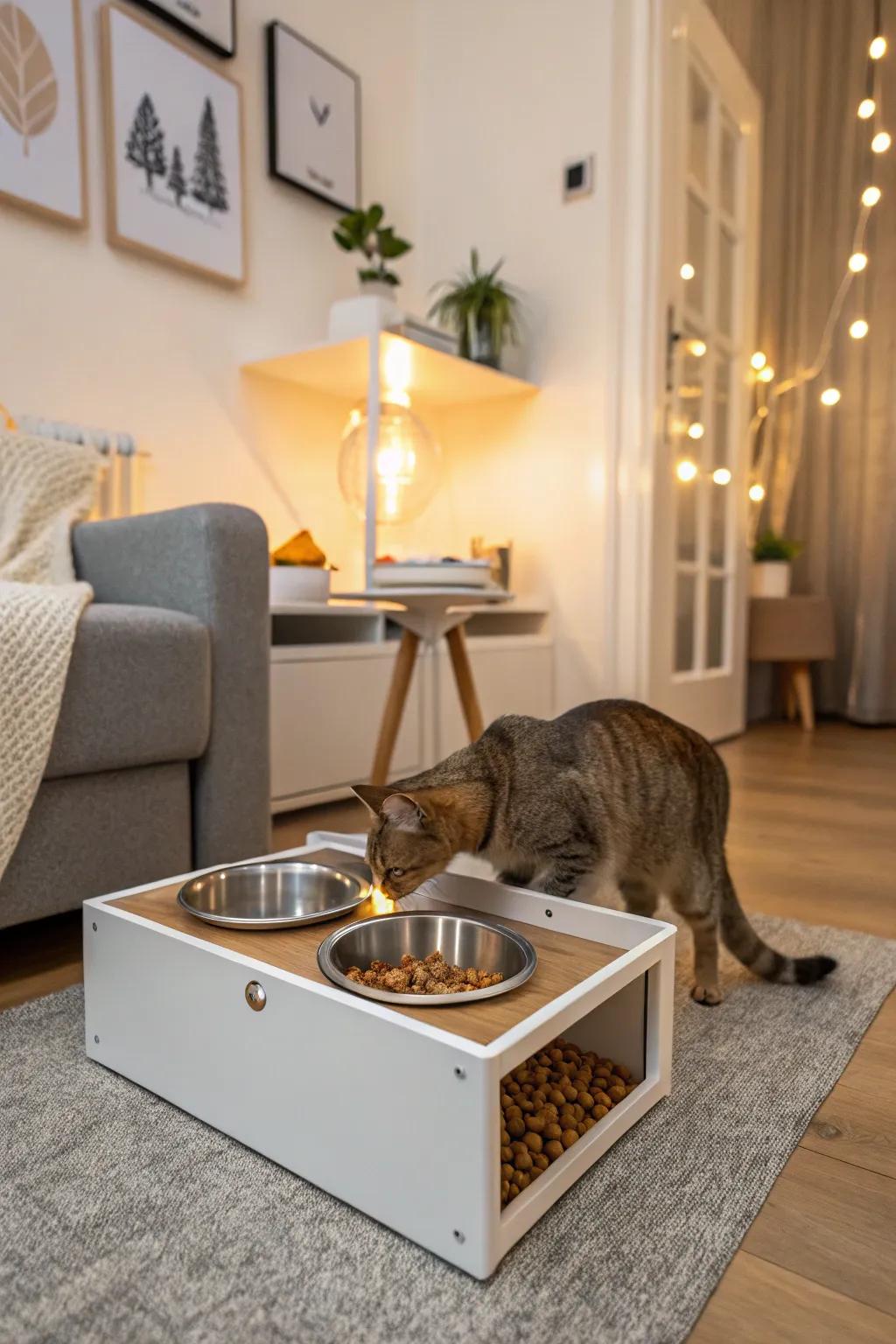 Make good use of corners through a compact design.