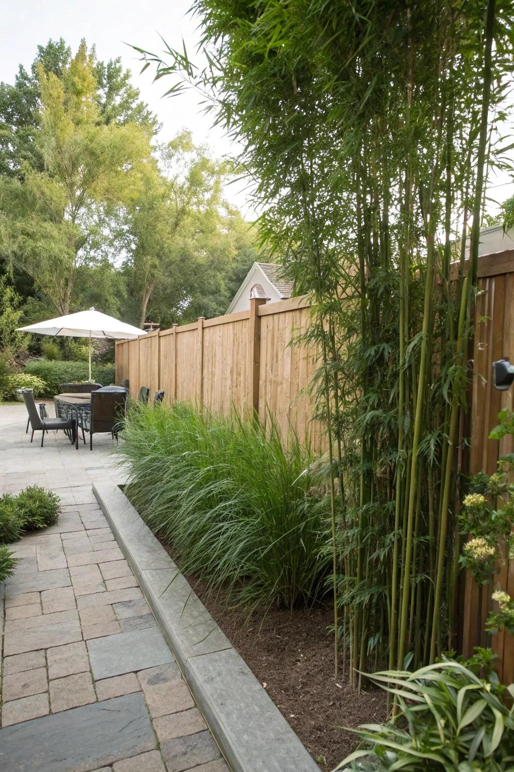 Tall plants present a natural privacy solution.