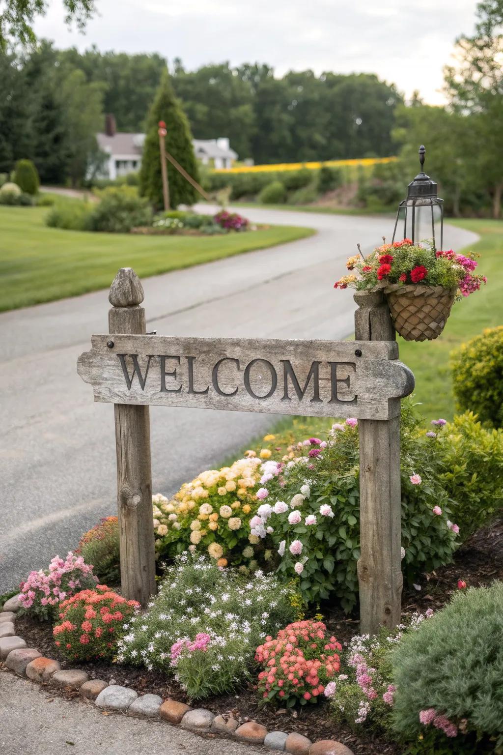 A welcome sign creates a warm atmosphere.