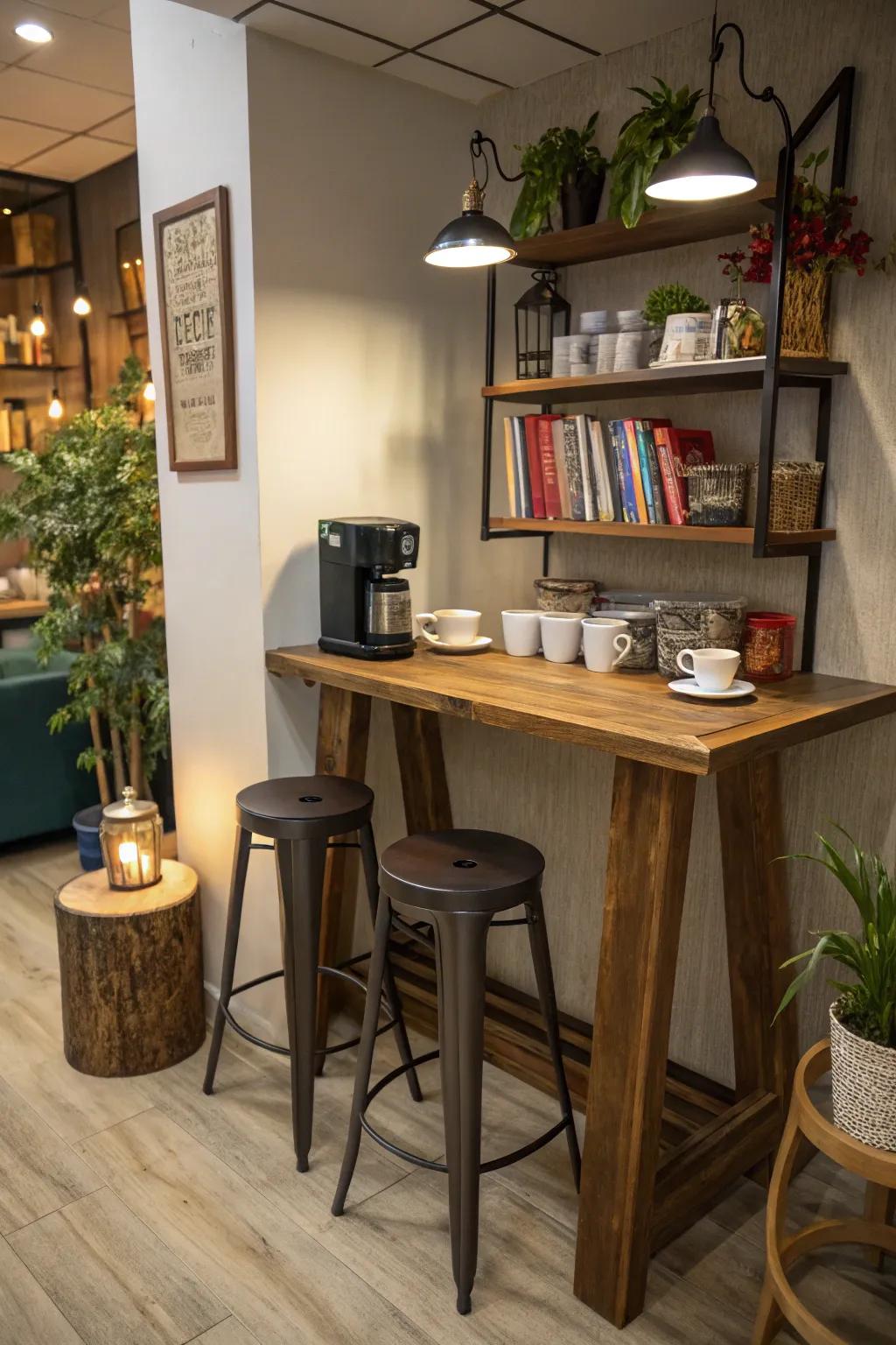 A welcoming seating space for comfortable coffee enjoyment.