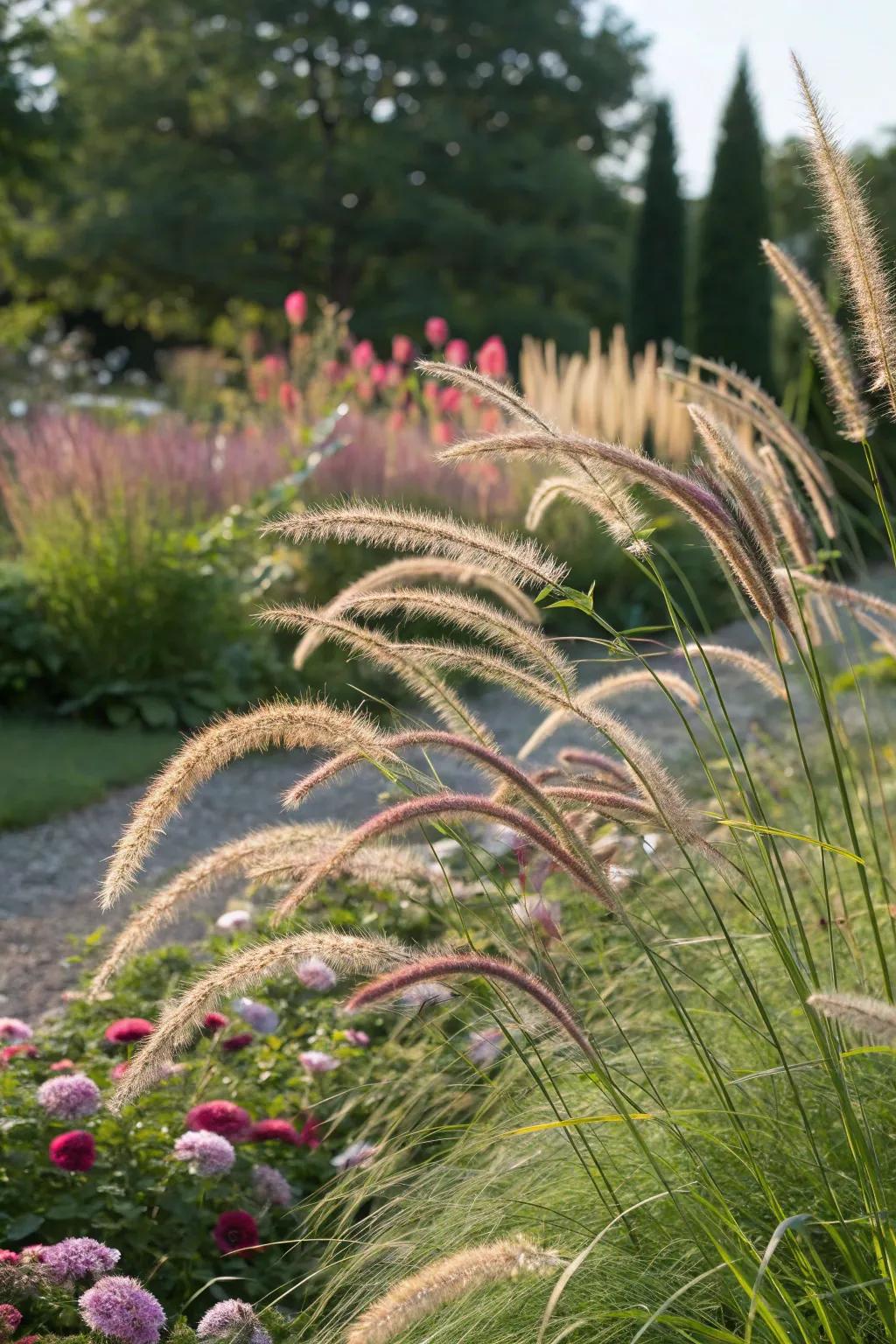Ornamental grasses add texture and movement to your outdoor space.