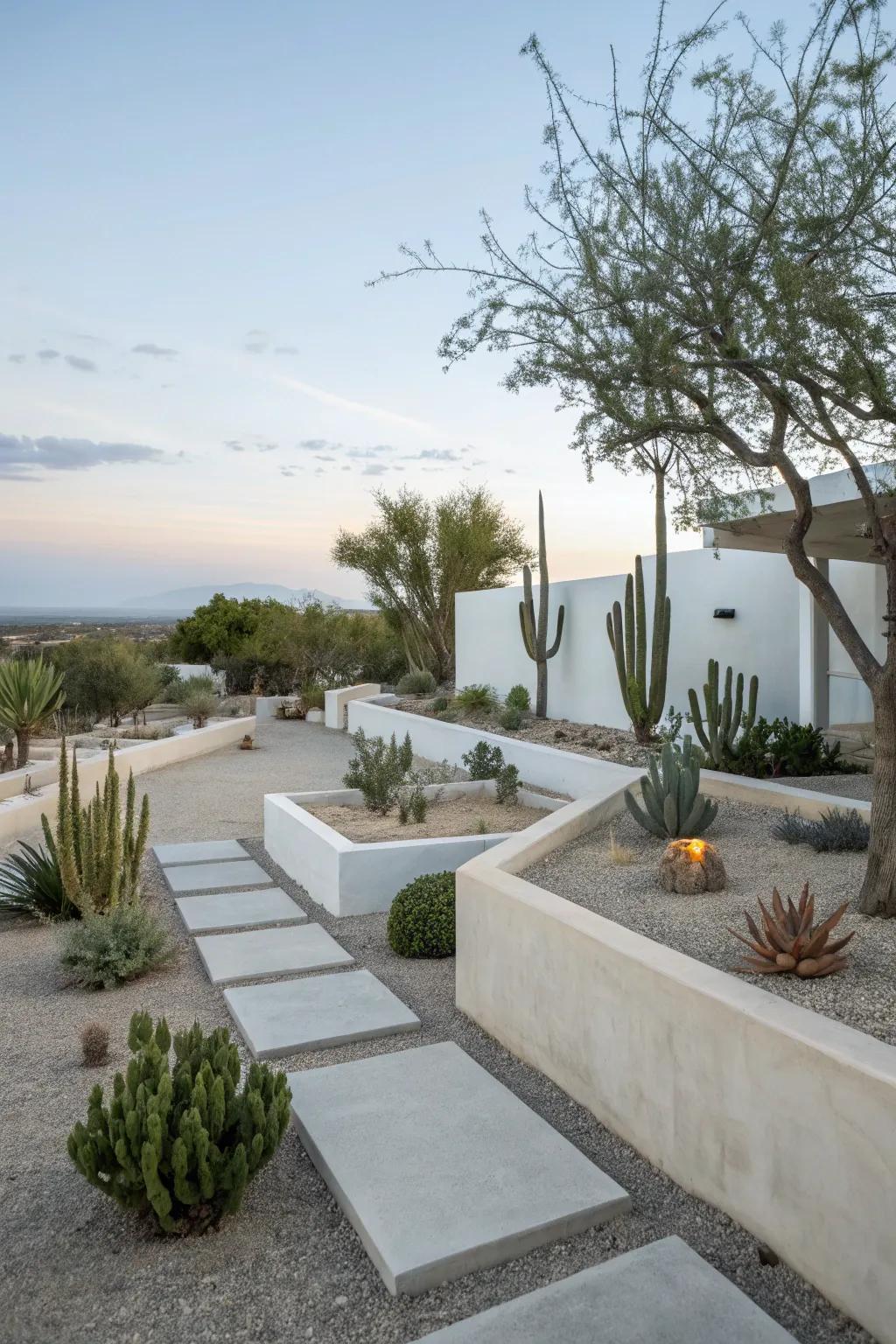 A minimalist design showcases the desert's inherent beauty.