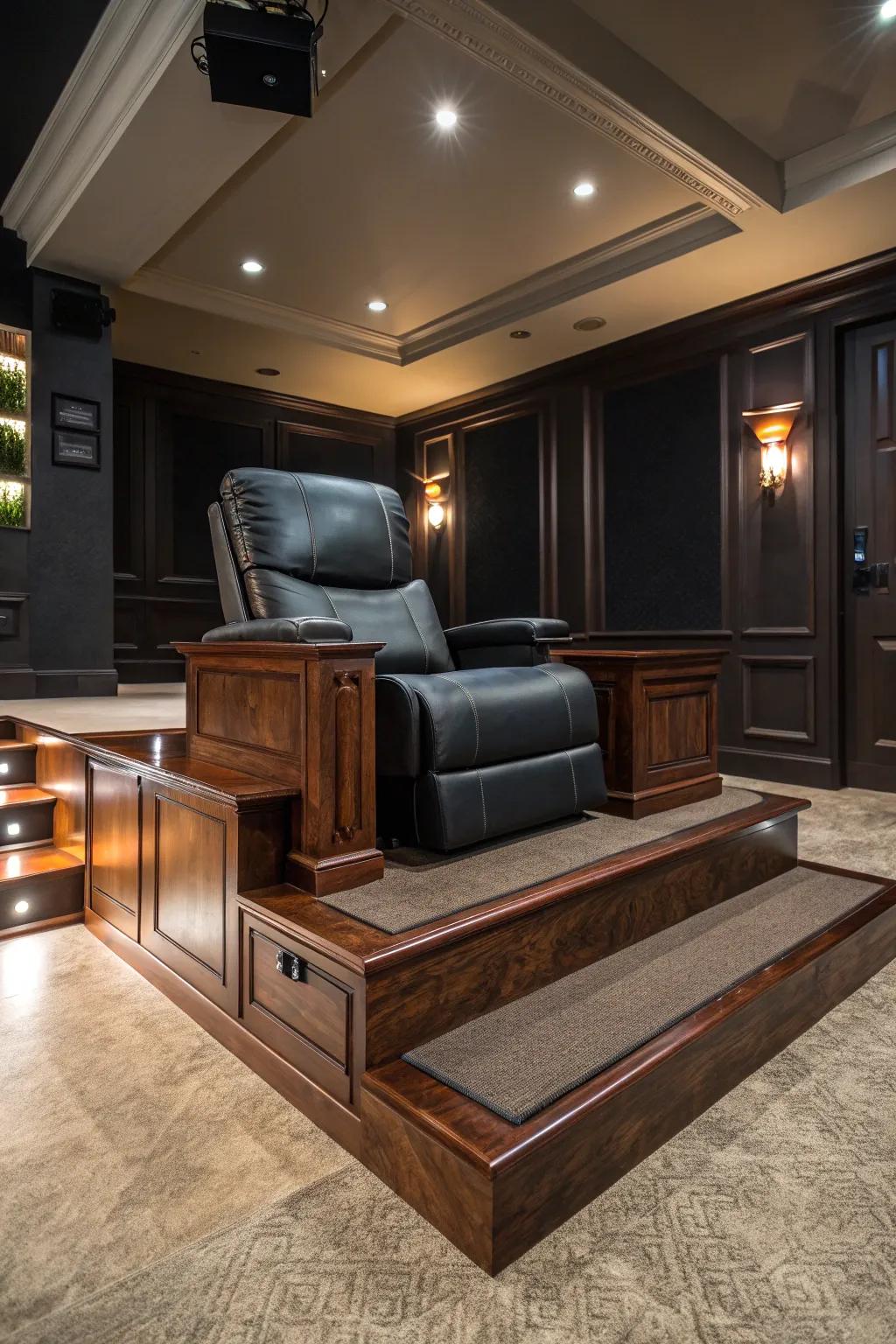 Elevate your movie nights with stylish DIY risers – the ultimate upgrade for your home theater experience!