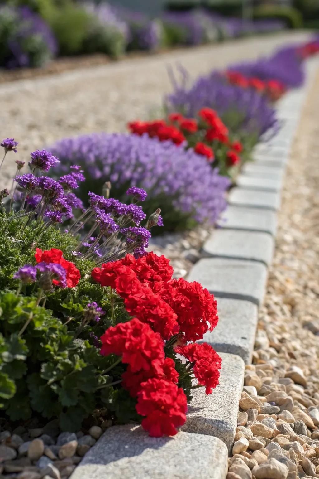Welcome guests with a vibrant burst of color along your driveway.