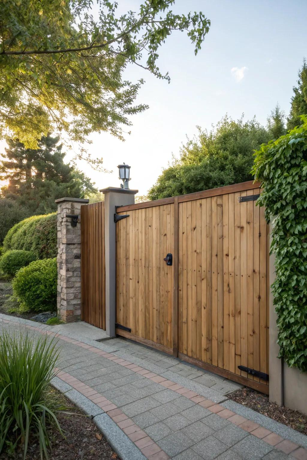 Robust gates ensure solitude while upholding visual appeal.