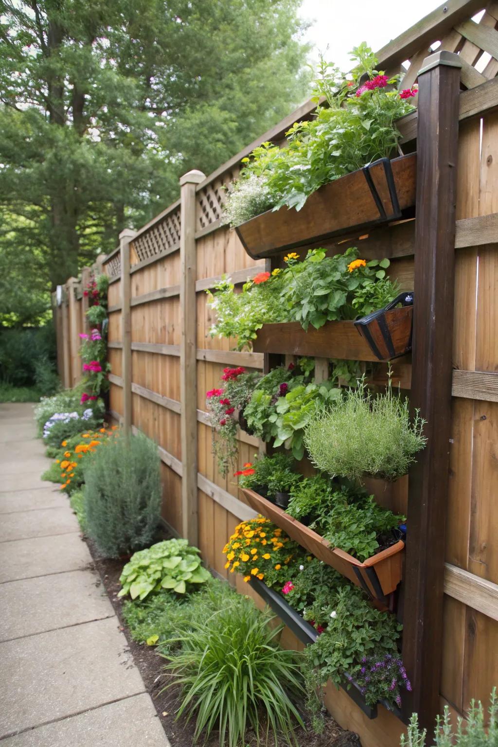 Cultivate a vibrant living wall on your fence.
