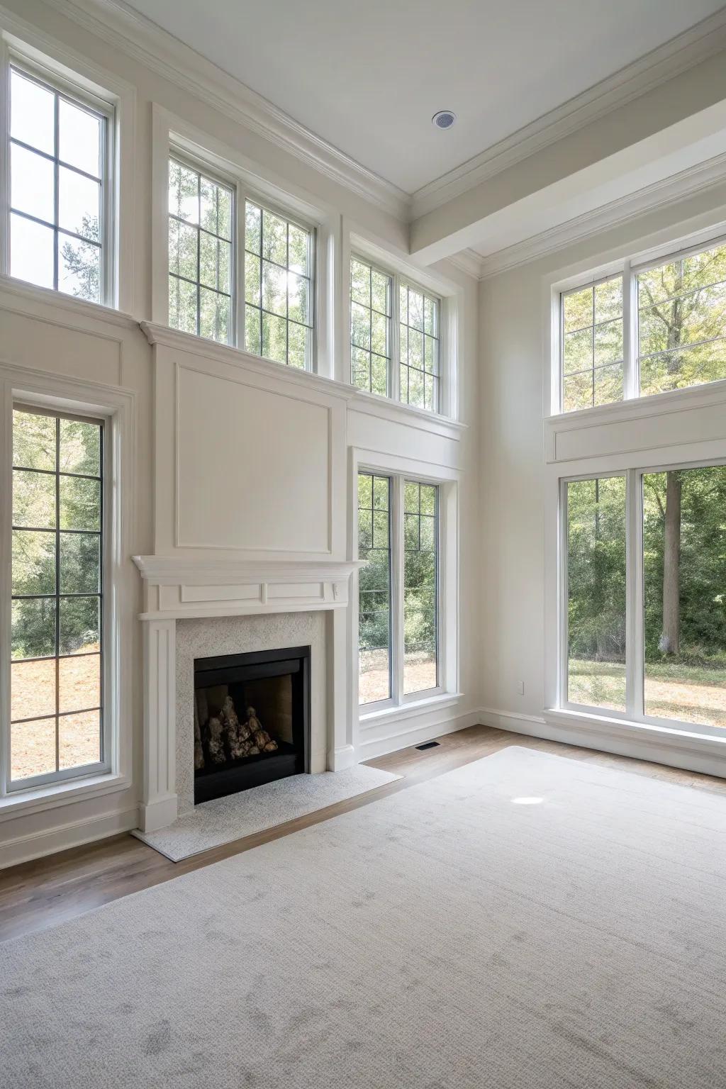 Clean lines and minimal decor emphasize the beauty of the outdoor view.