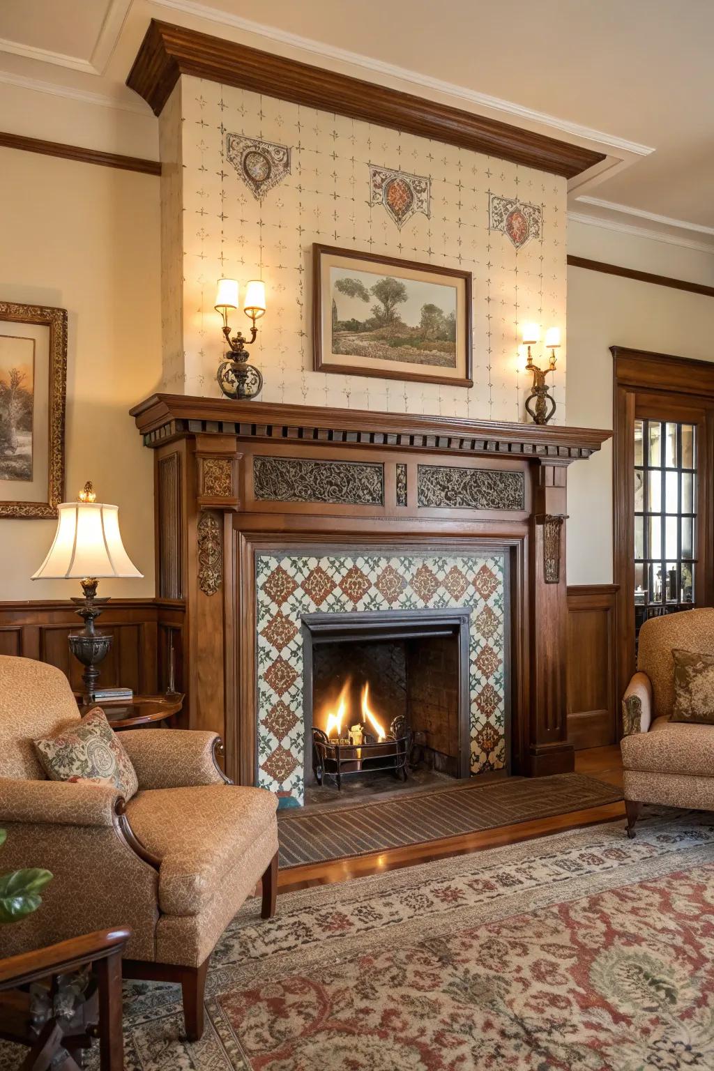Traditional items add timeless charm to your fireplace.