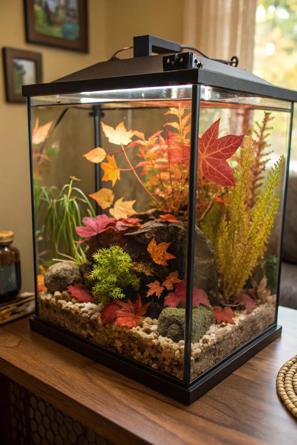 Celebrate the seasons with ever-changing terrarium decor.