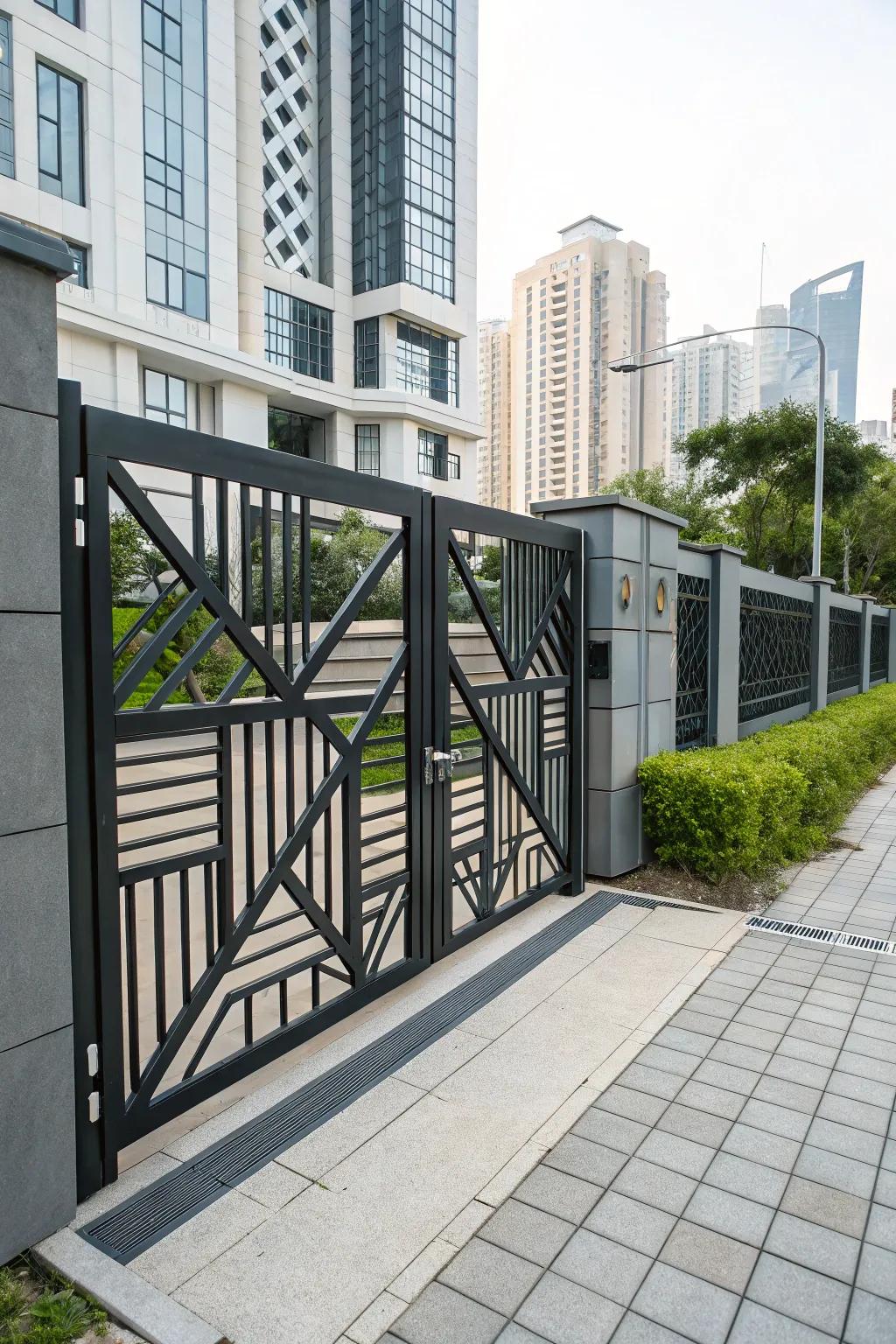 Geometric designs bring a modern flair to your entrance.