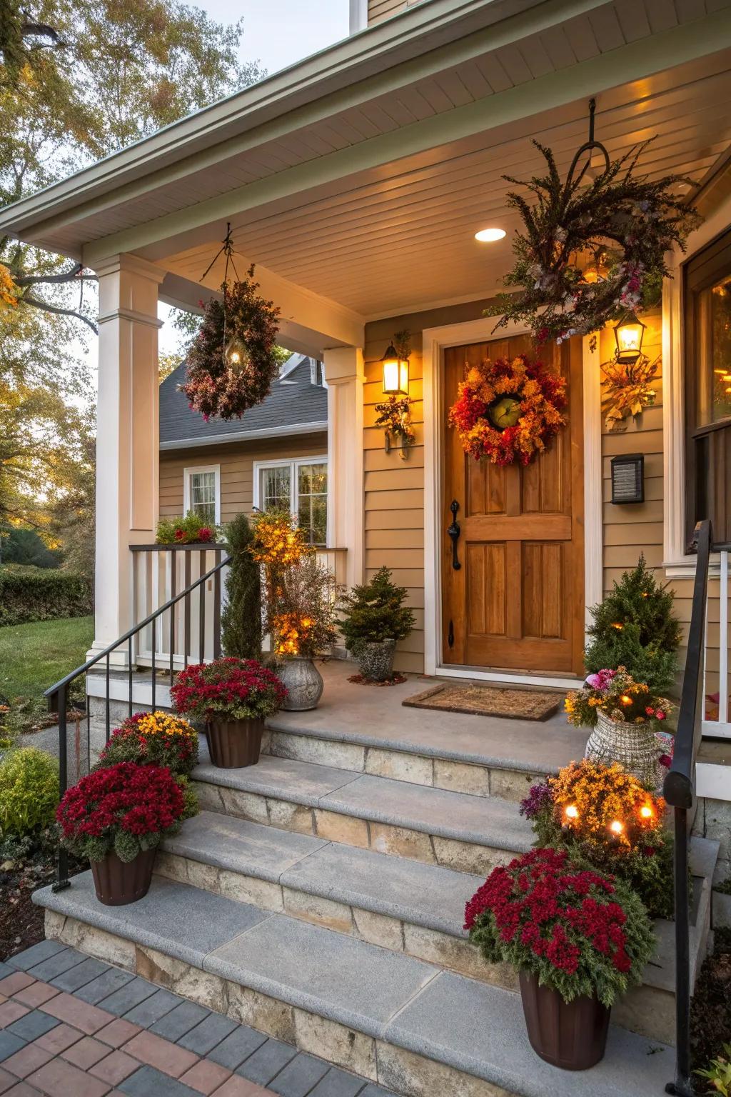 Seasonal decor keeps your porch fresh all year round.