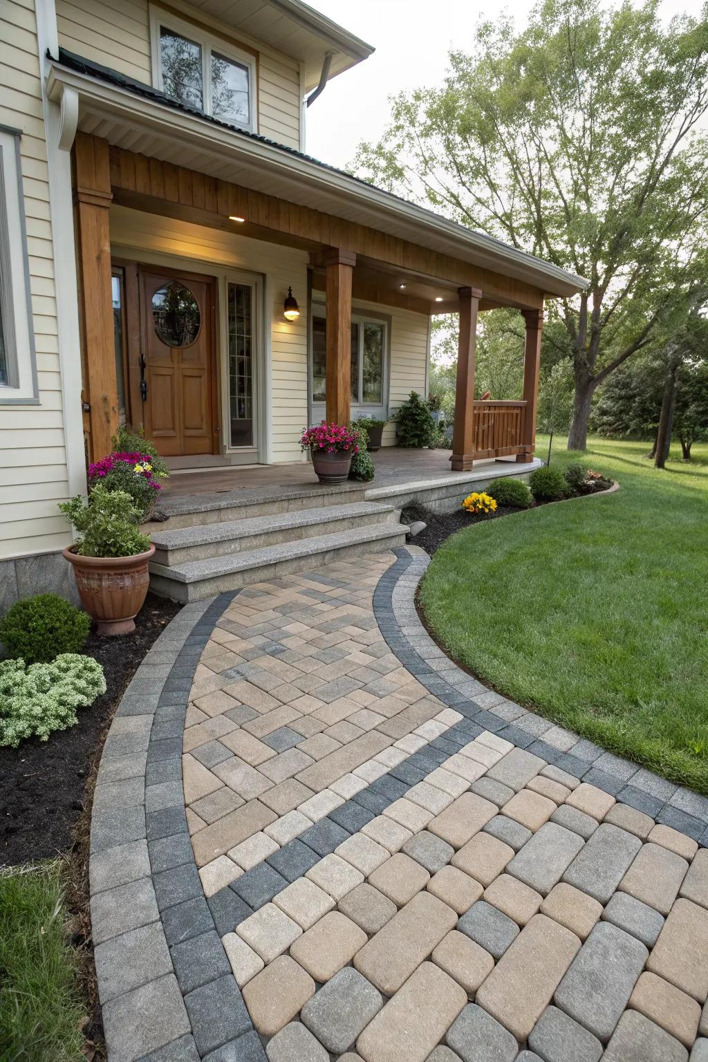 Paver borders add sharpness and elegance.