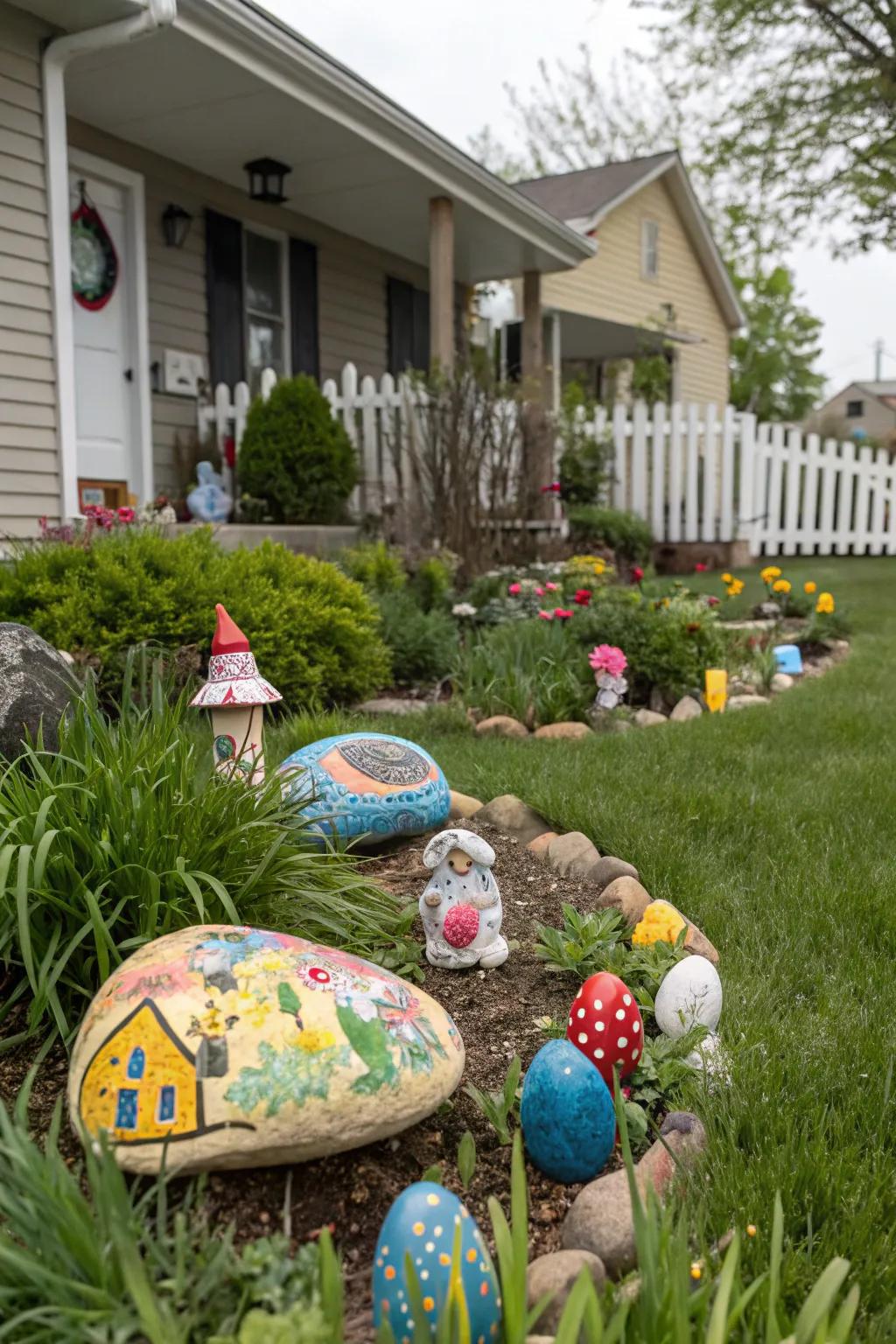 Decorative elements add personality and charm to your garden.