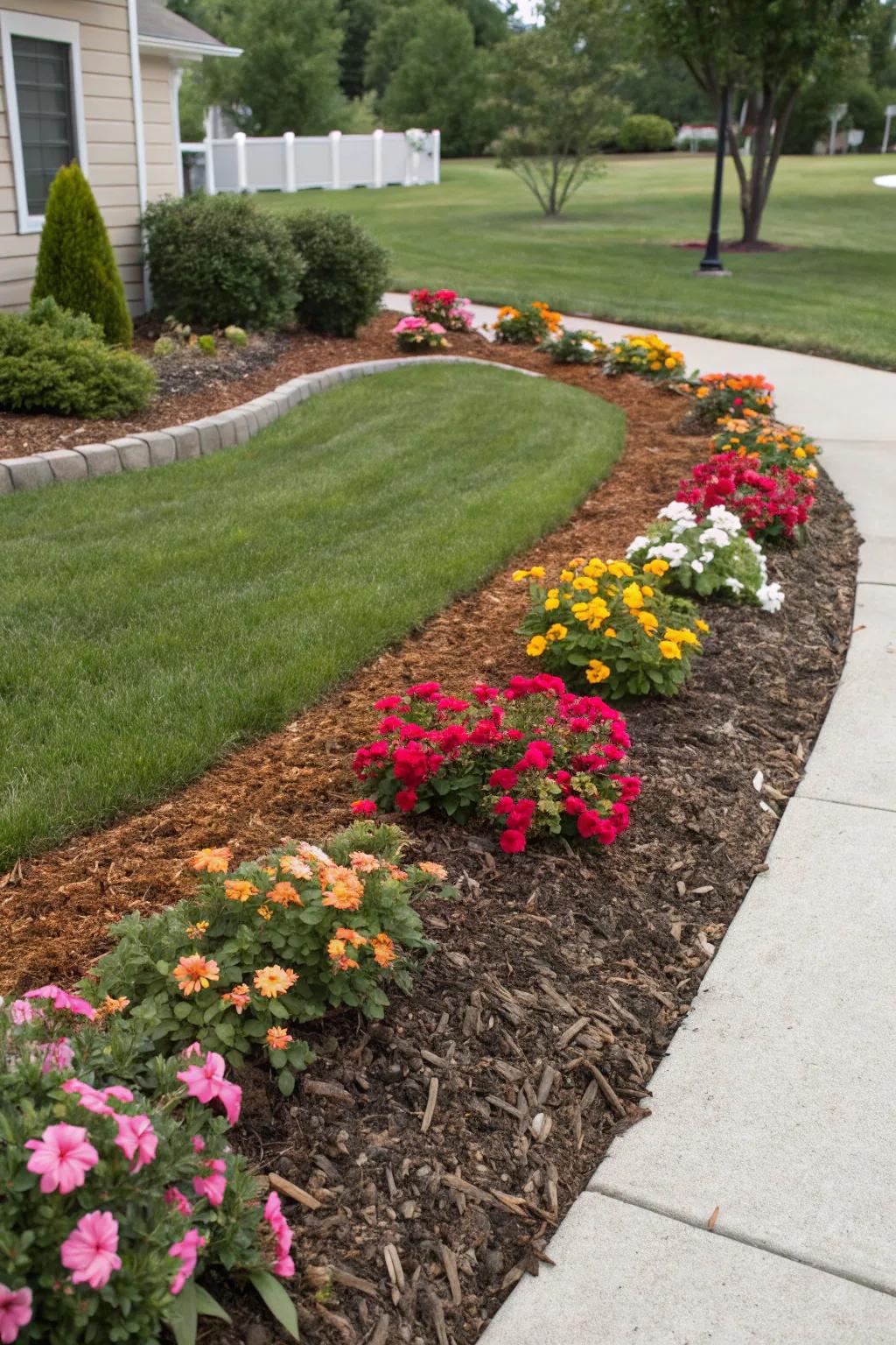 Mulch not only looks good but also promotes plant wellness.