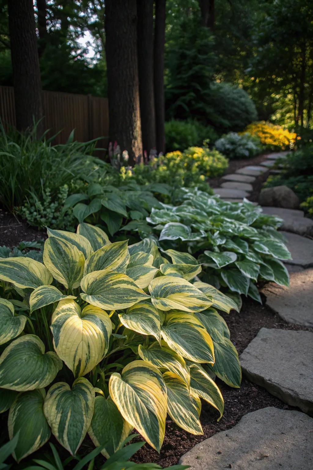 Patterned leafy glories brighten shaded garden spaces.