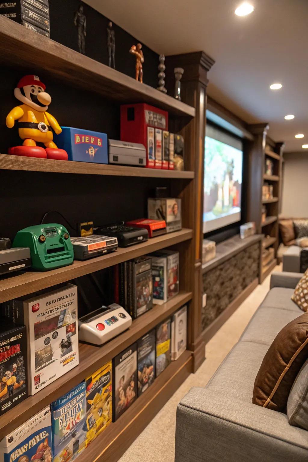 Collectibles add character and charm to your game room.