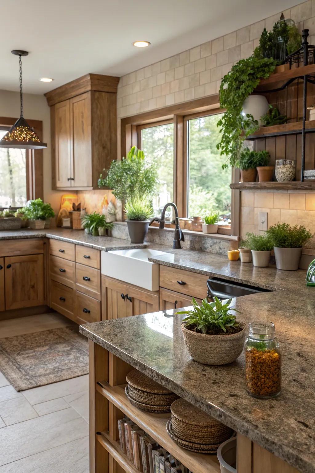 Repurposed granite infuses sustainability and character into your cooking space.