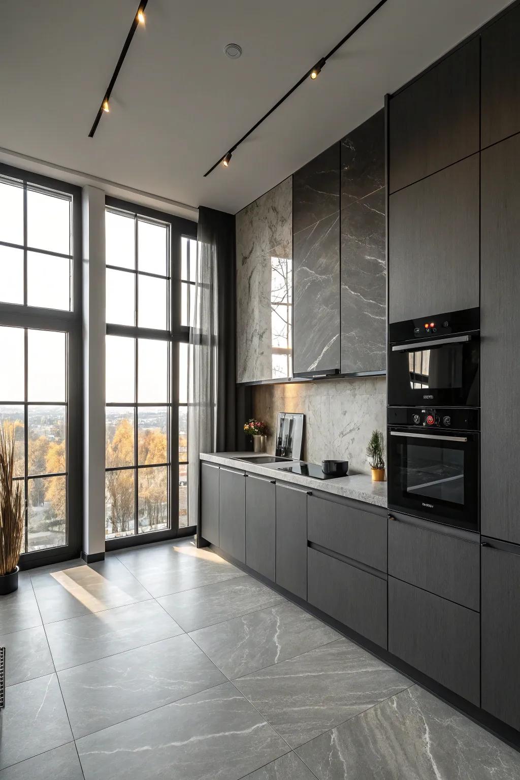 Inherent light enhances the cooking space’s welcoming atmosphere.