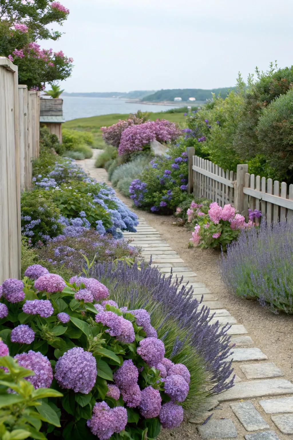 Shoreline-friendly flora maintains your garden's vibrancy and ease.