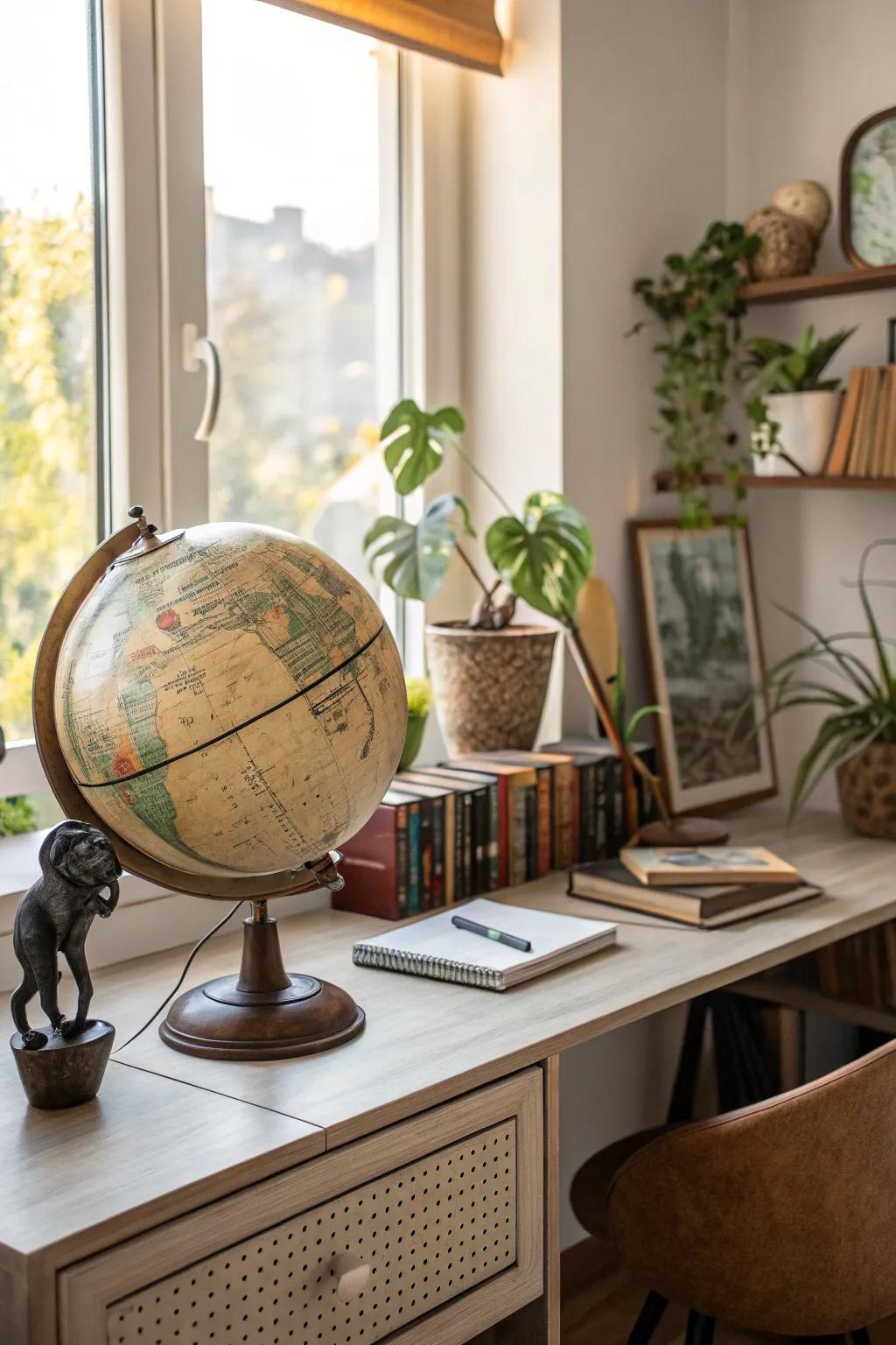 Unexpected decor adds character and sparks creativity.