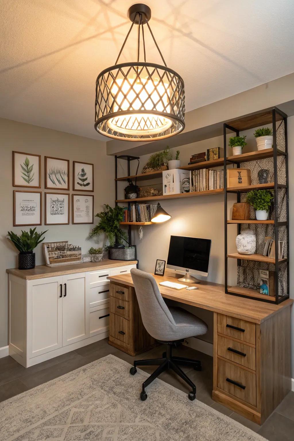 Find equilibrium between design and utility in your lighting selections.