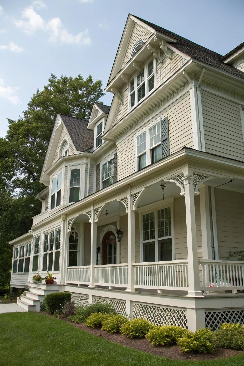 Siding that highlights and complements architectural features.