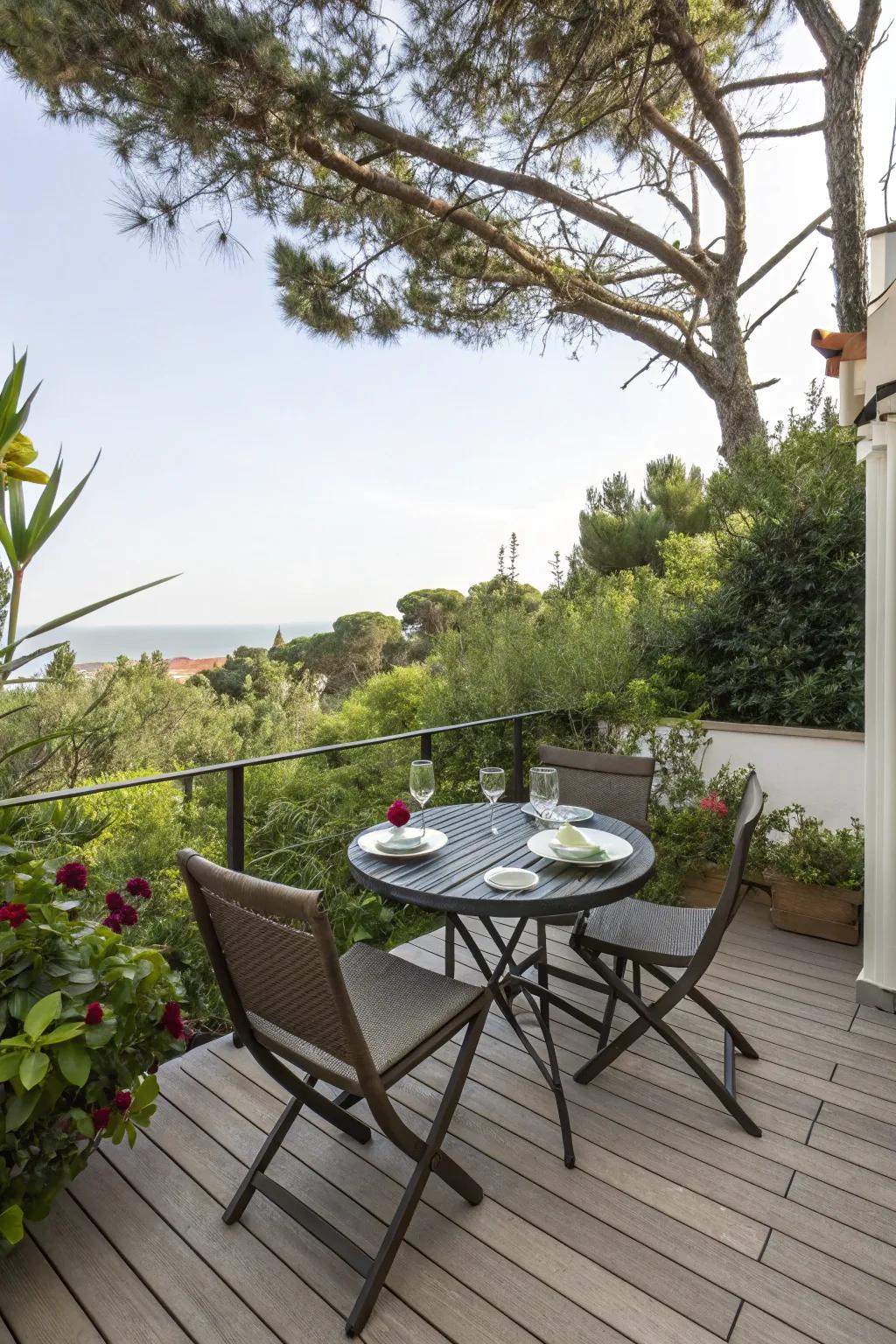 Create a delightful dining nook for intimate meals.