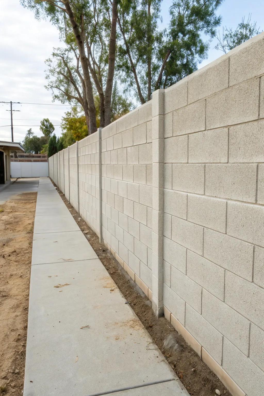 Parge coating provides a clean and polished look.