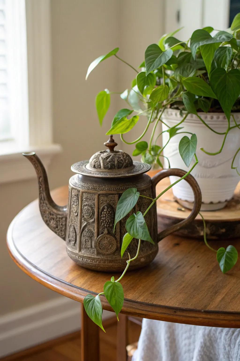 Get creative with unique pothos containers.
