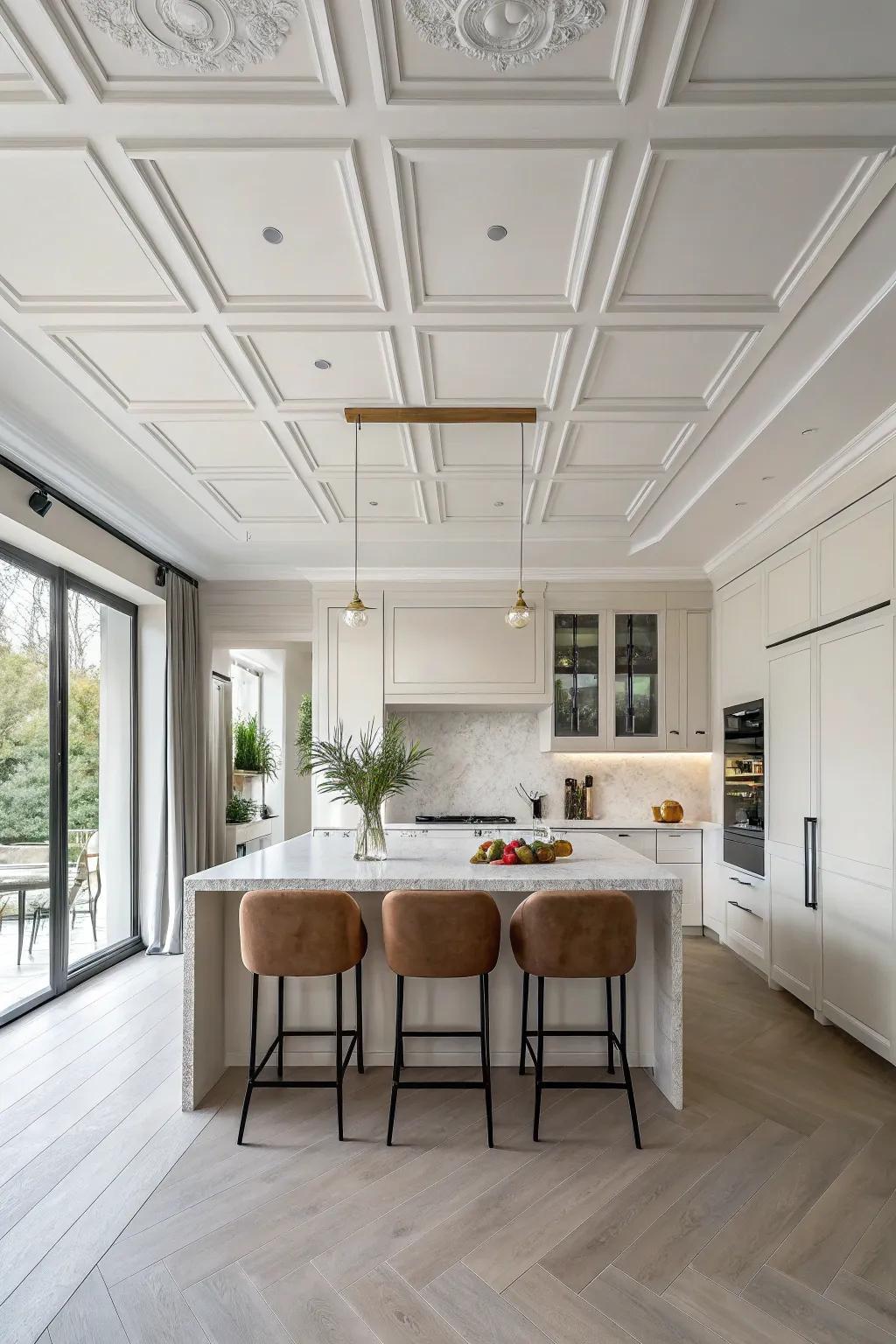 Realize a polished aesthetic with a streamlined ceiling layout.