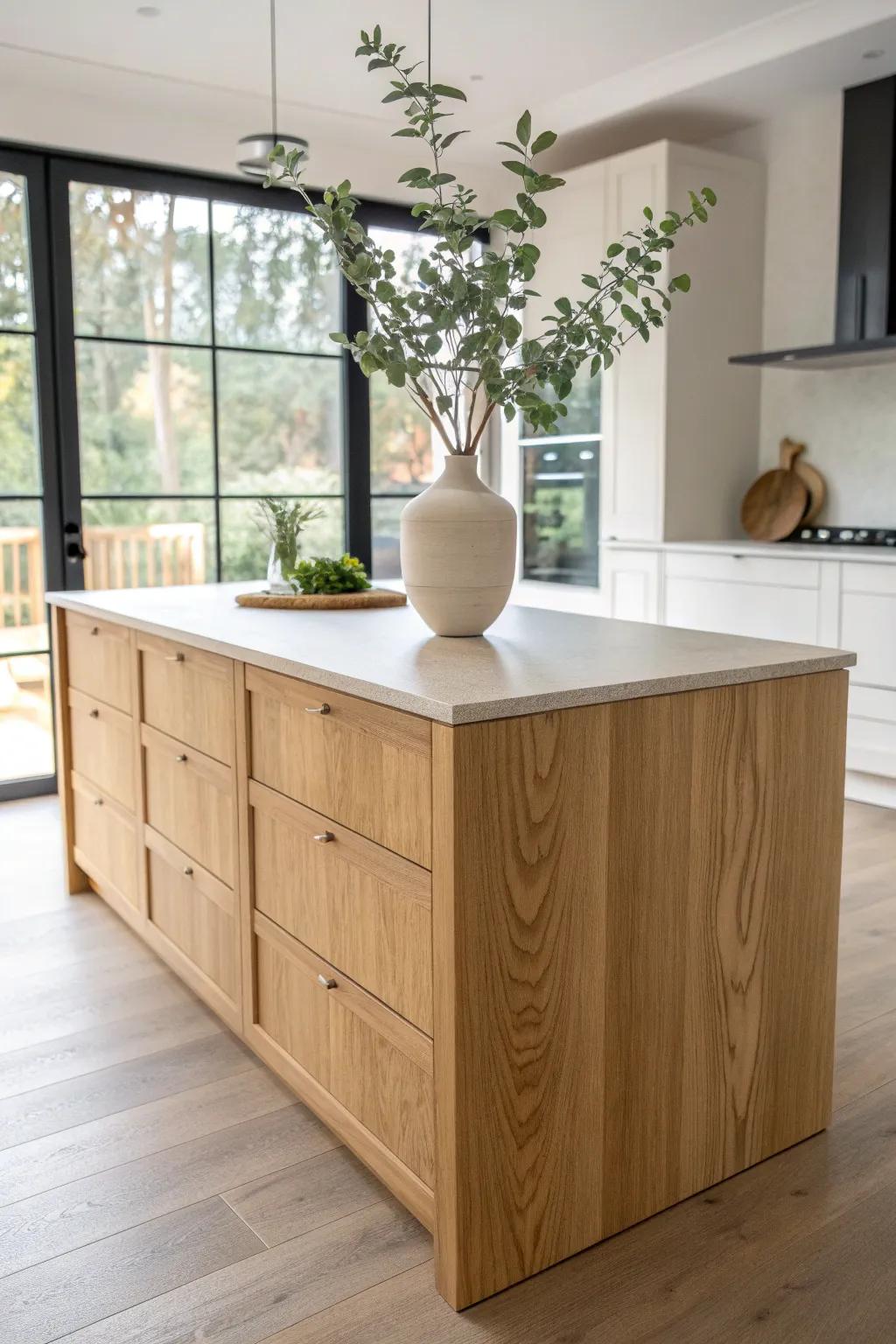 Elevate your kitchen with a chic right-angle extension that blends minimalist design and boho charm. #KitchenInspiration #ScandinavianStyle