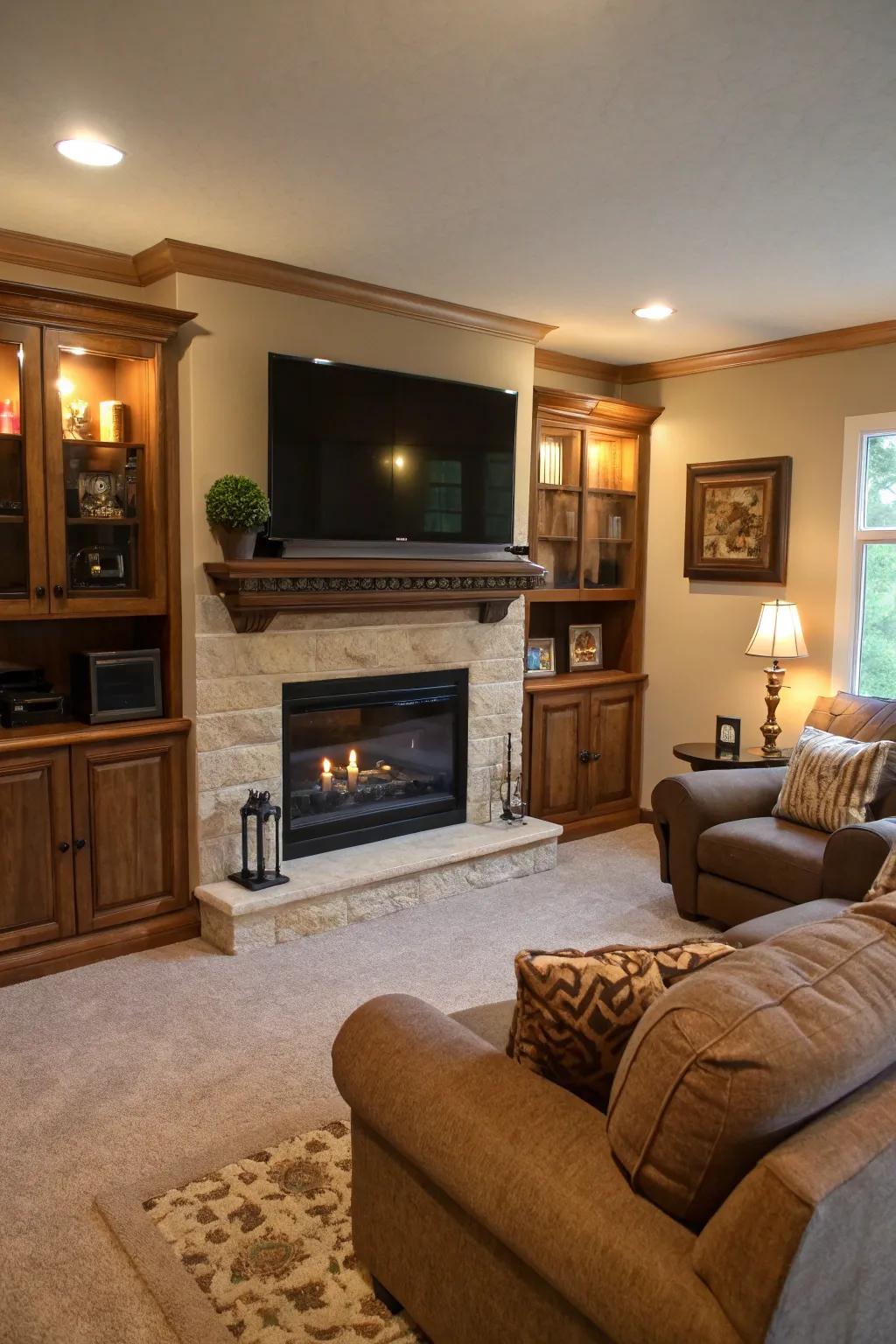 An area dedicated to entertainment.