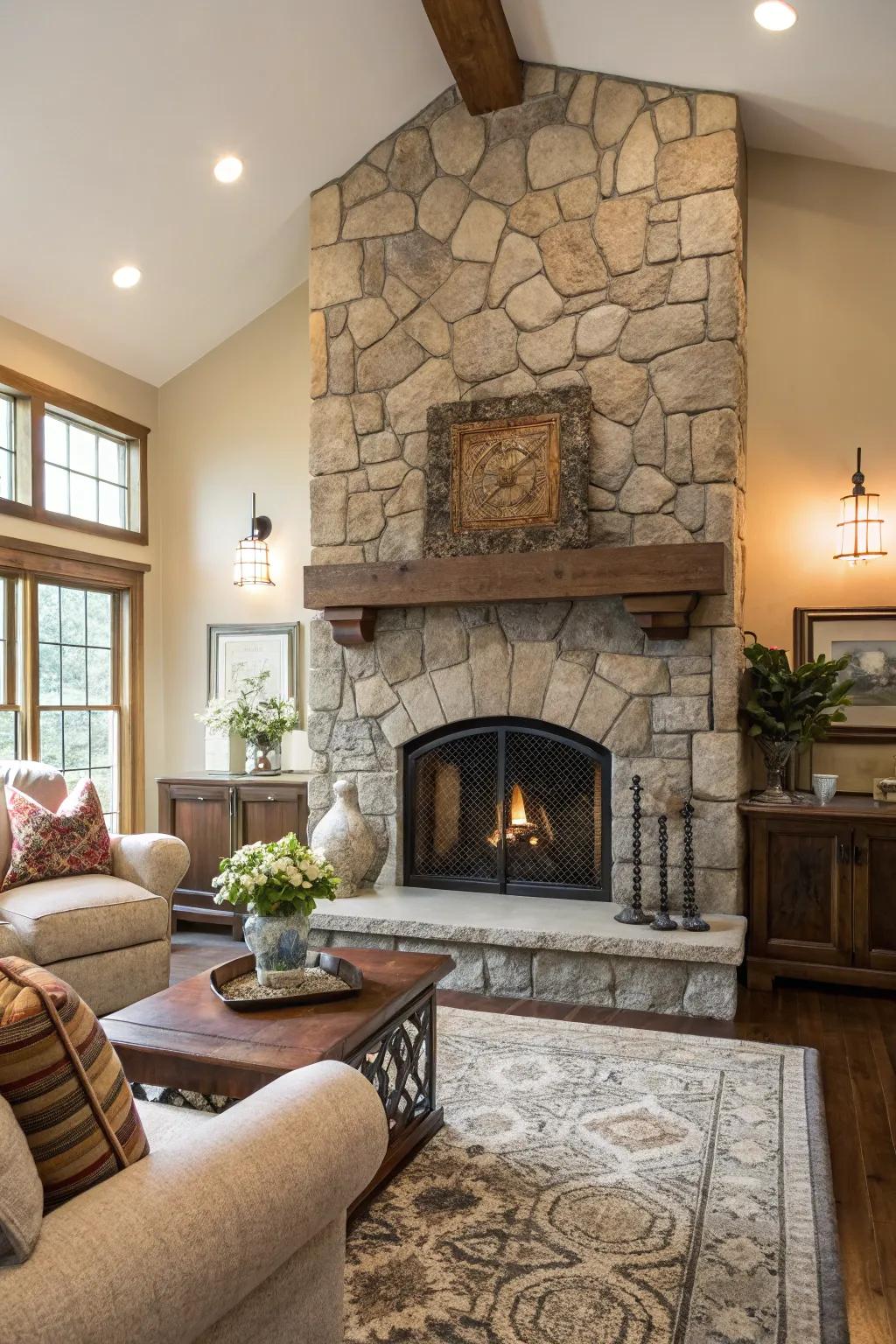 An unmistakable hearth can turn into the core of your family room.