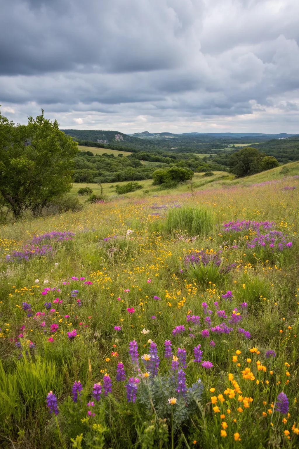 Wildflower meadows offer seasonal beauty with little maintenance.